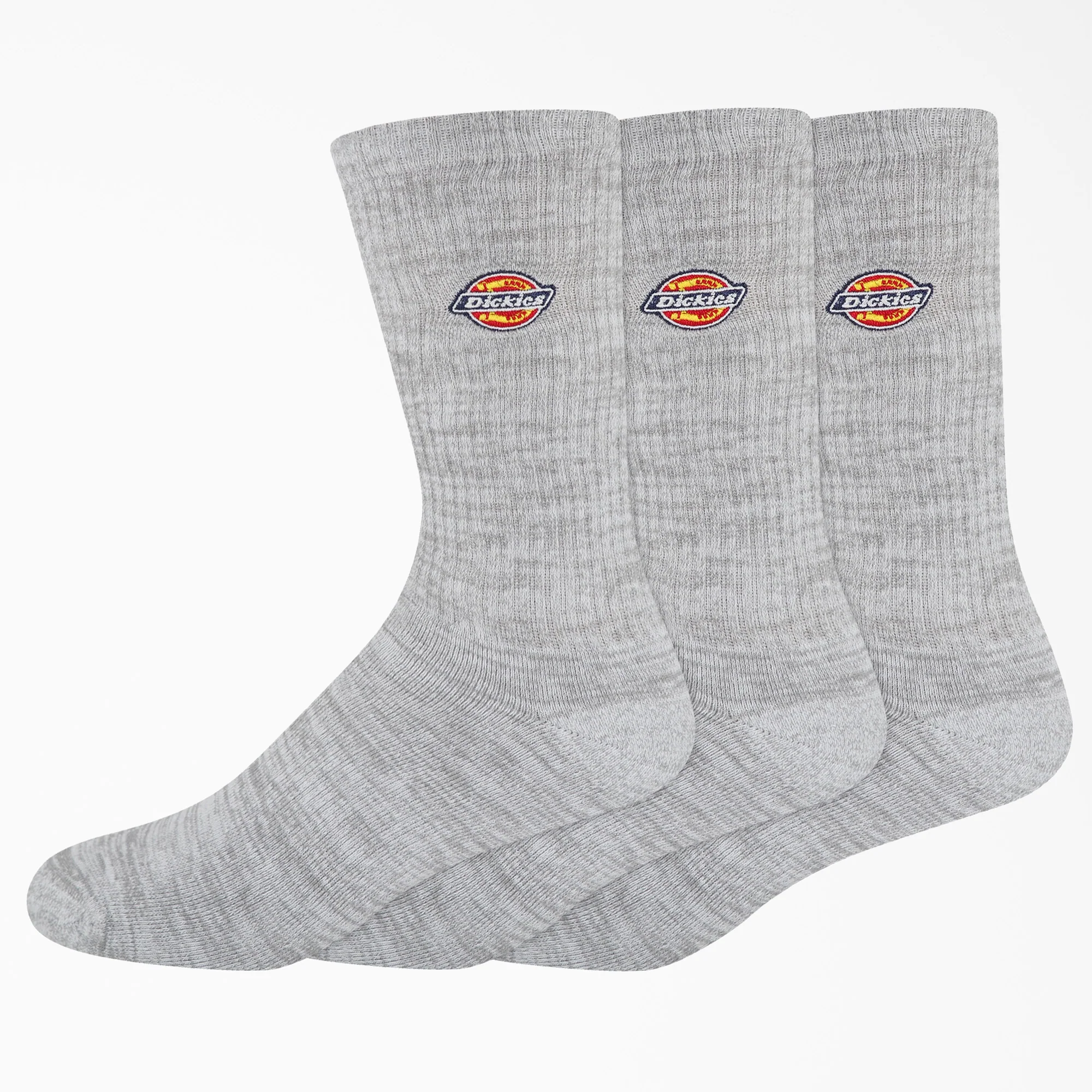 Dickies Embroidered Crew Socks, Size 6-12, 3-Pack