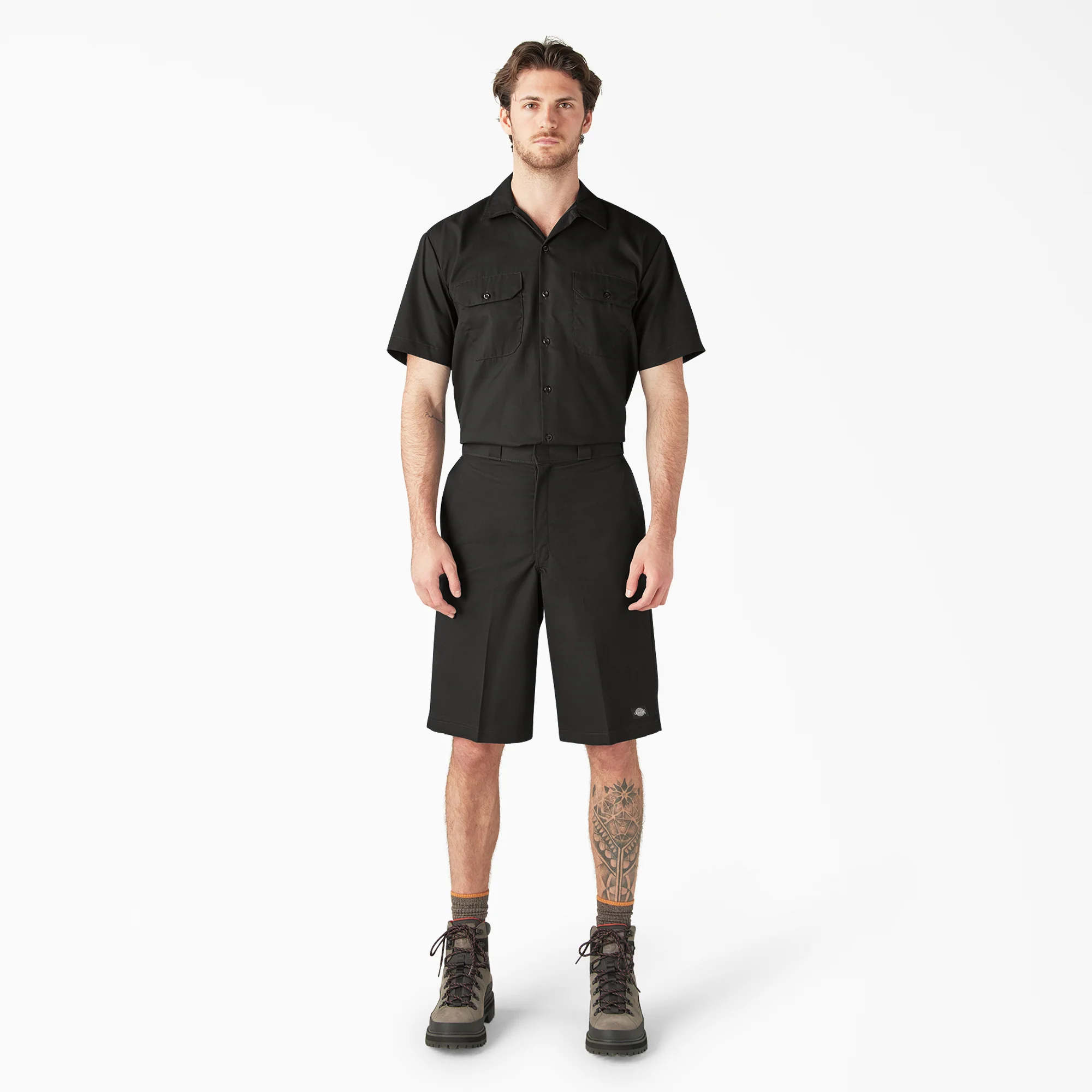 Loose Fit Flat Front Work Shorts, 13" 4 Loose Fit Flat Front Work Shorts, 13"