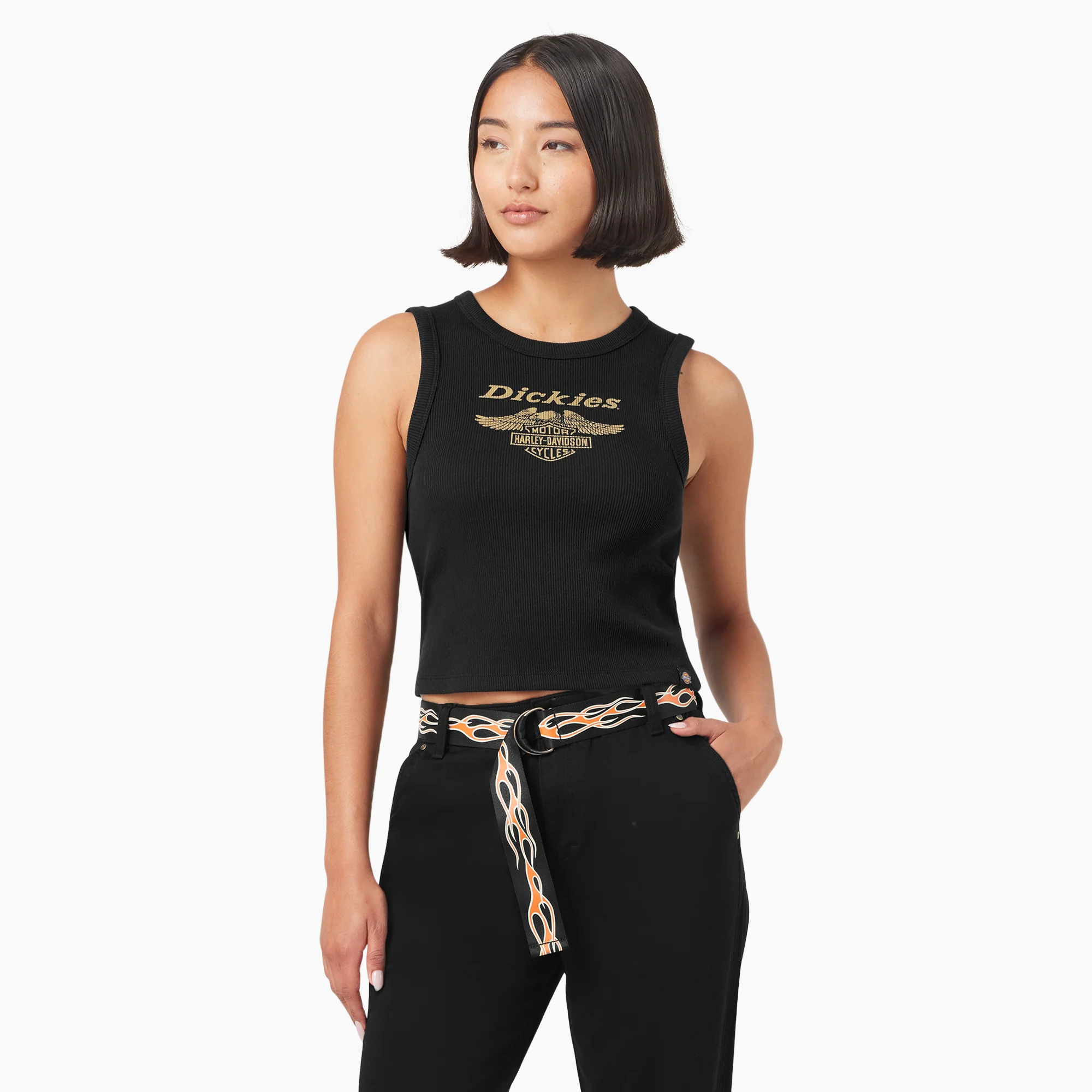 Dickies x Harley-Davidson Women’s Racerback Cropped Eagle Tank Top