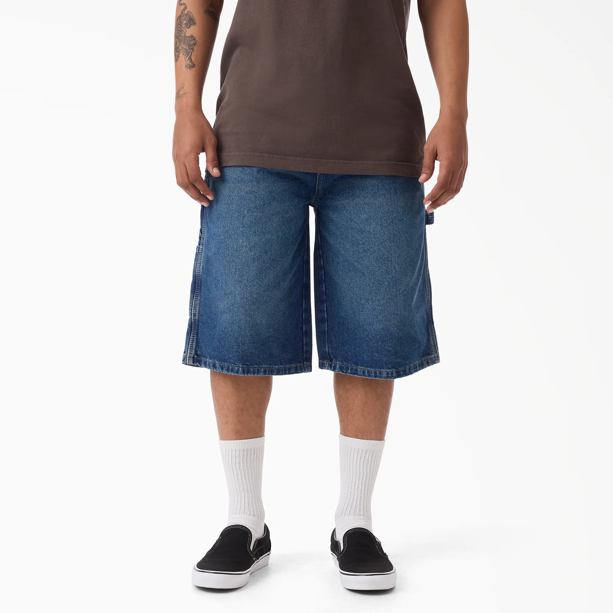 Worn In Relaxed Carpenter Denim Shorts, 13"
