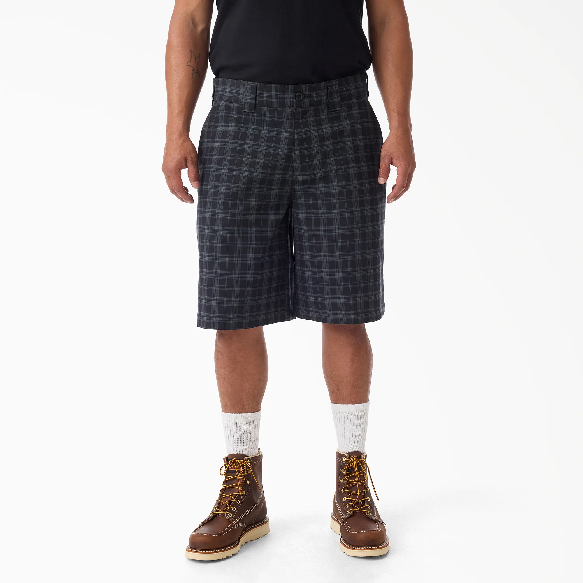 Plaid Work Shorts, 11"