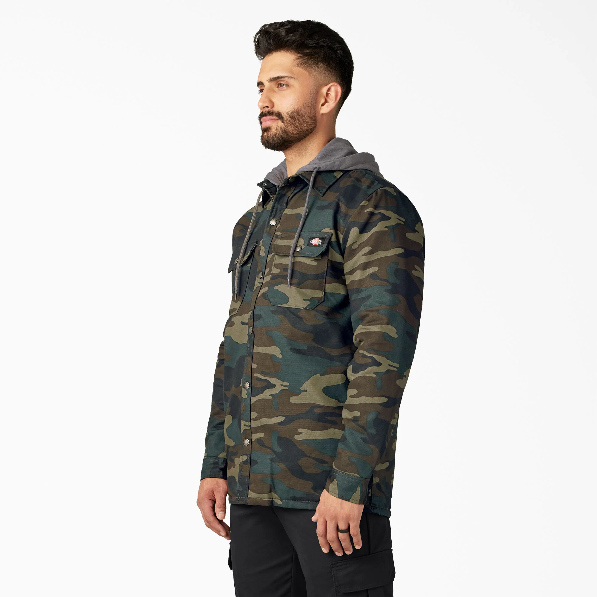 Water Repellent Duck Hooded Shirt Jacket 3 Water Repellent Duck Hooded Shirt Jacket