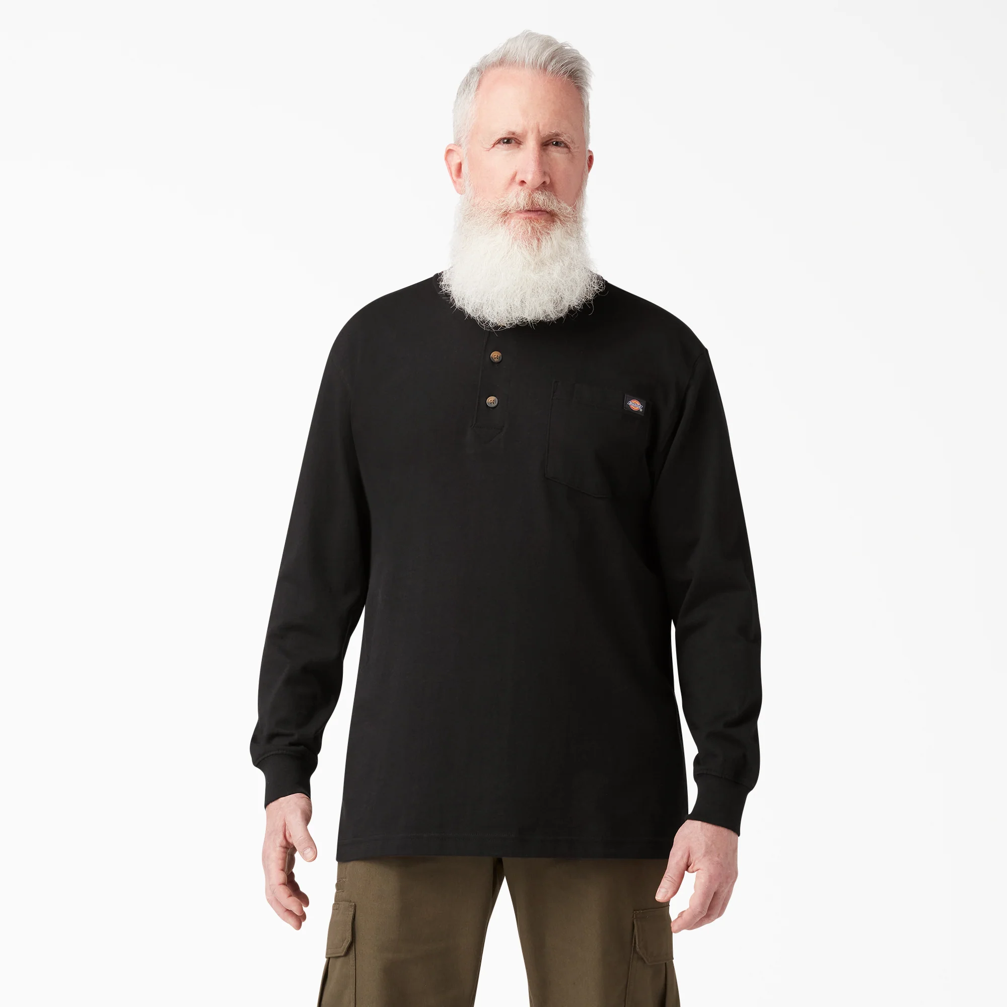 Heavyweight Long Sleeve Henley T-Shirt