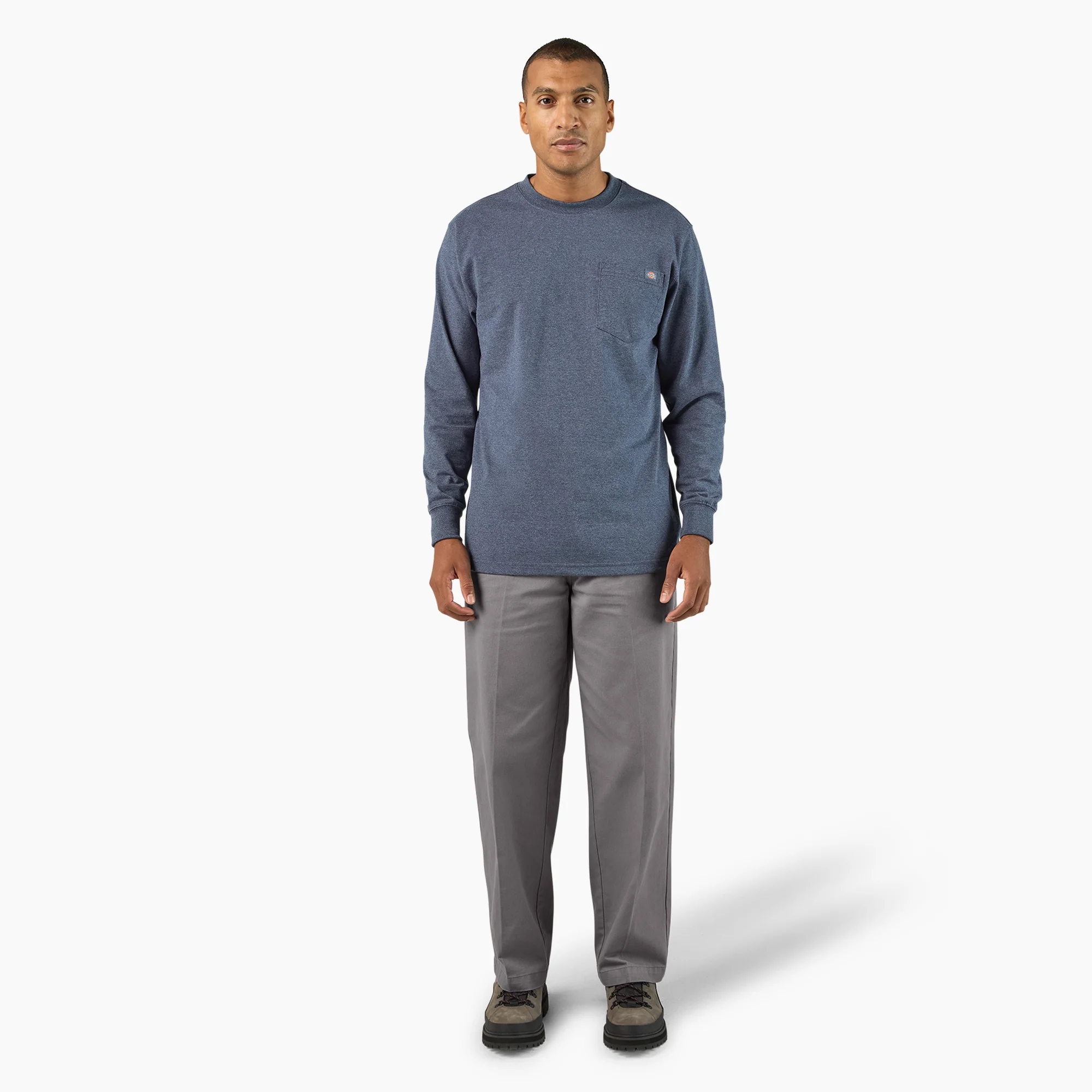 Heavyweight Heathered Long Sleeve Pocket T-Shirt 4 Heavyweight Heathered Long Sleeve Pocket T-Shirt