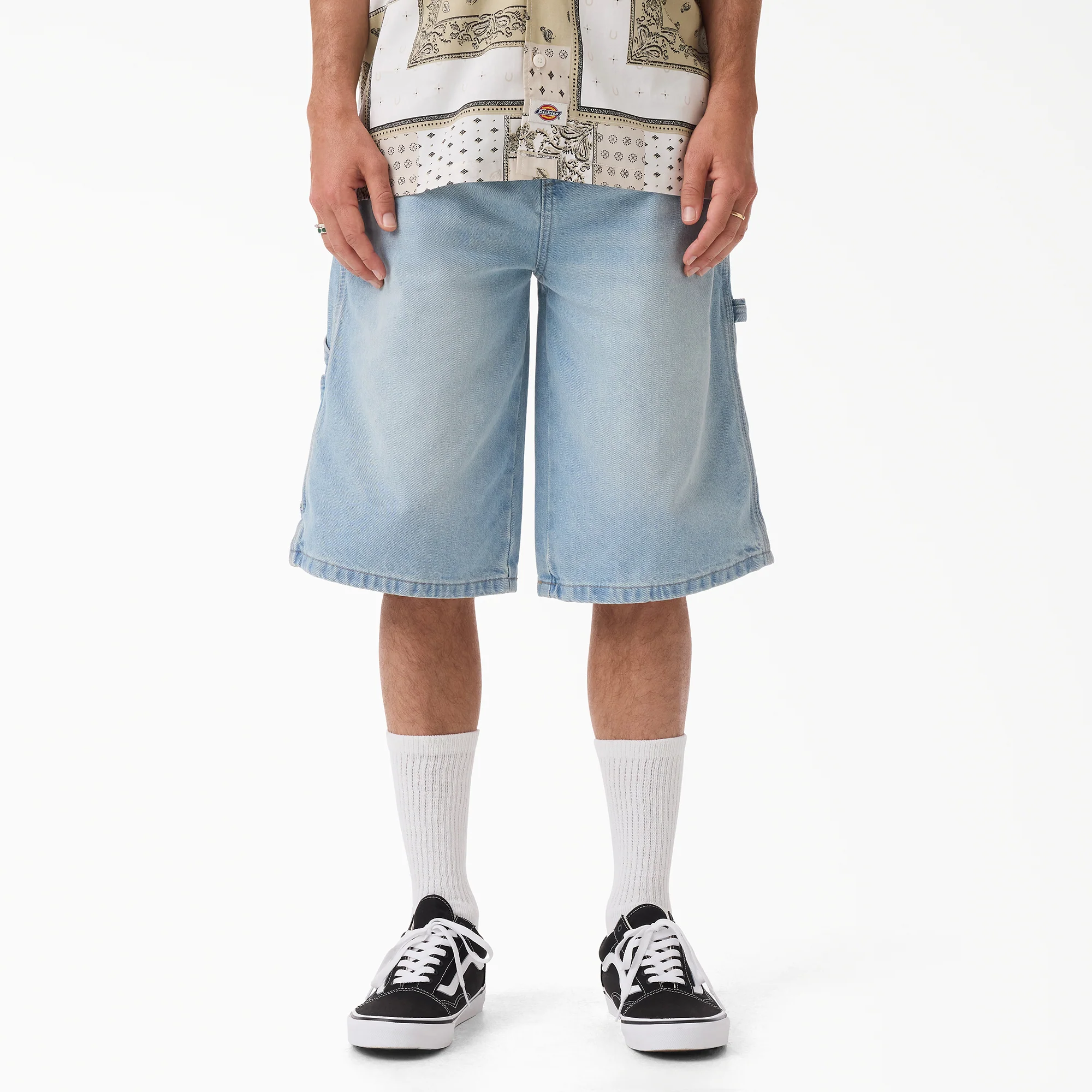 Worn In Relaxed Carpenter Denim Shorts, 13"
