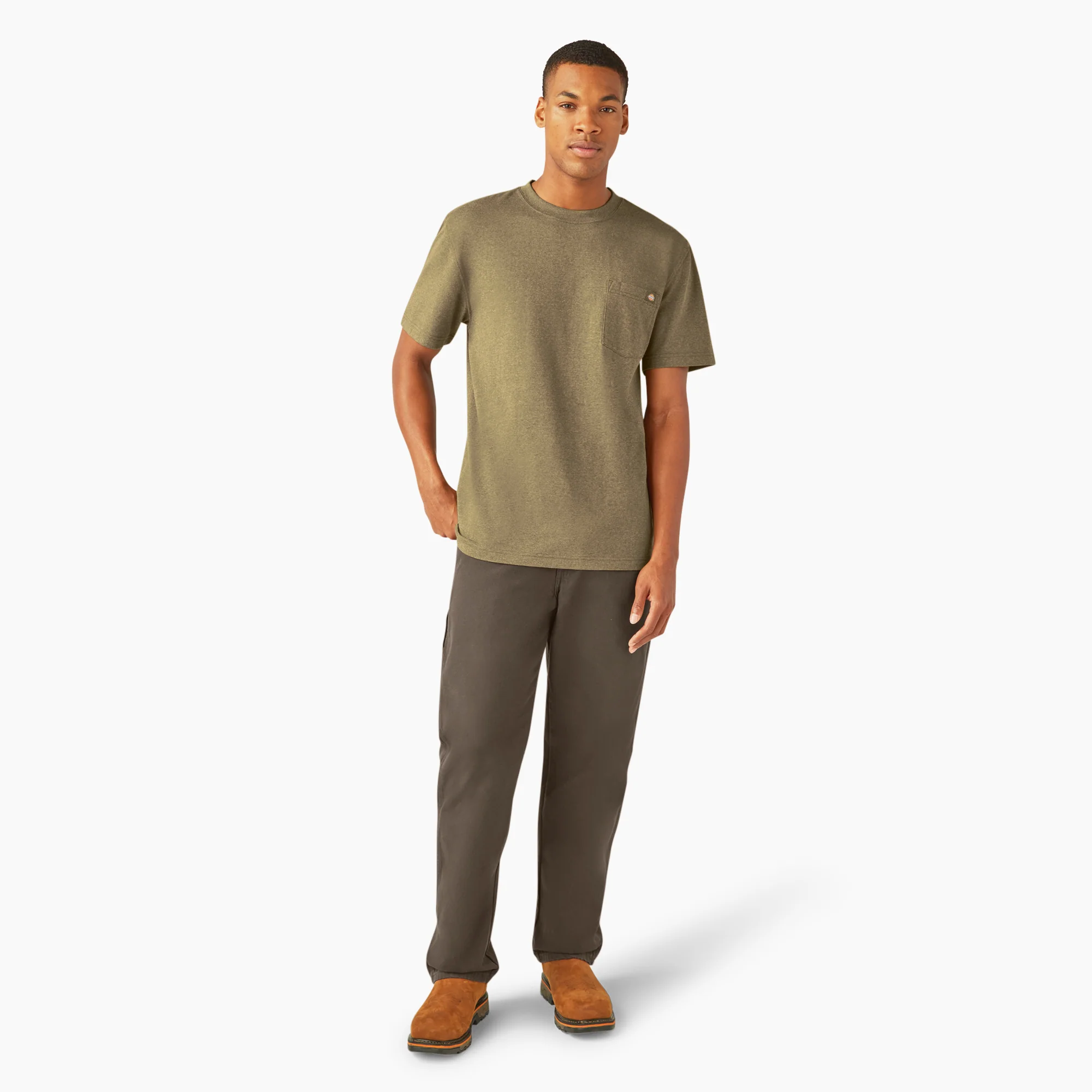 Heavyweight Heathered Short Sleeve Pocket T-Shirt 4 Heavyweight Heathered Short Sleeve Pocket T-Shirt