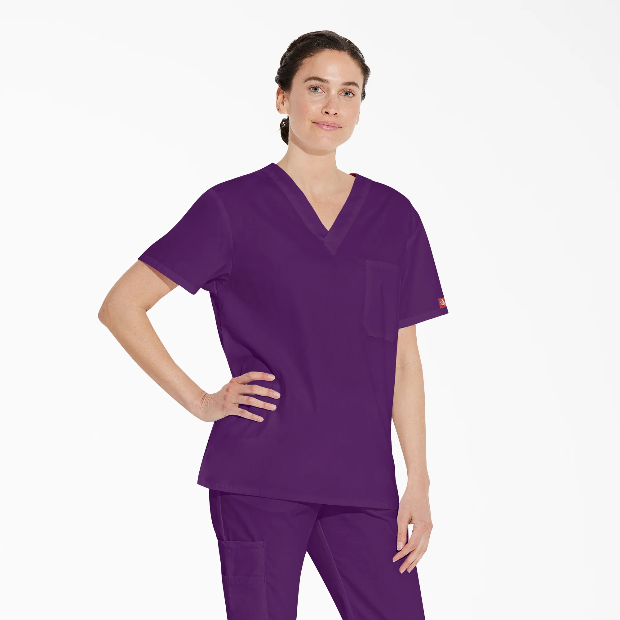 Unisex EDS Signature V-Neck Scrub Top 4 Unisex EDS Signature V-Neck Scrub Top