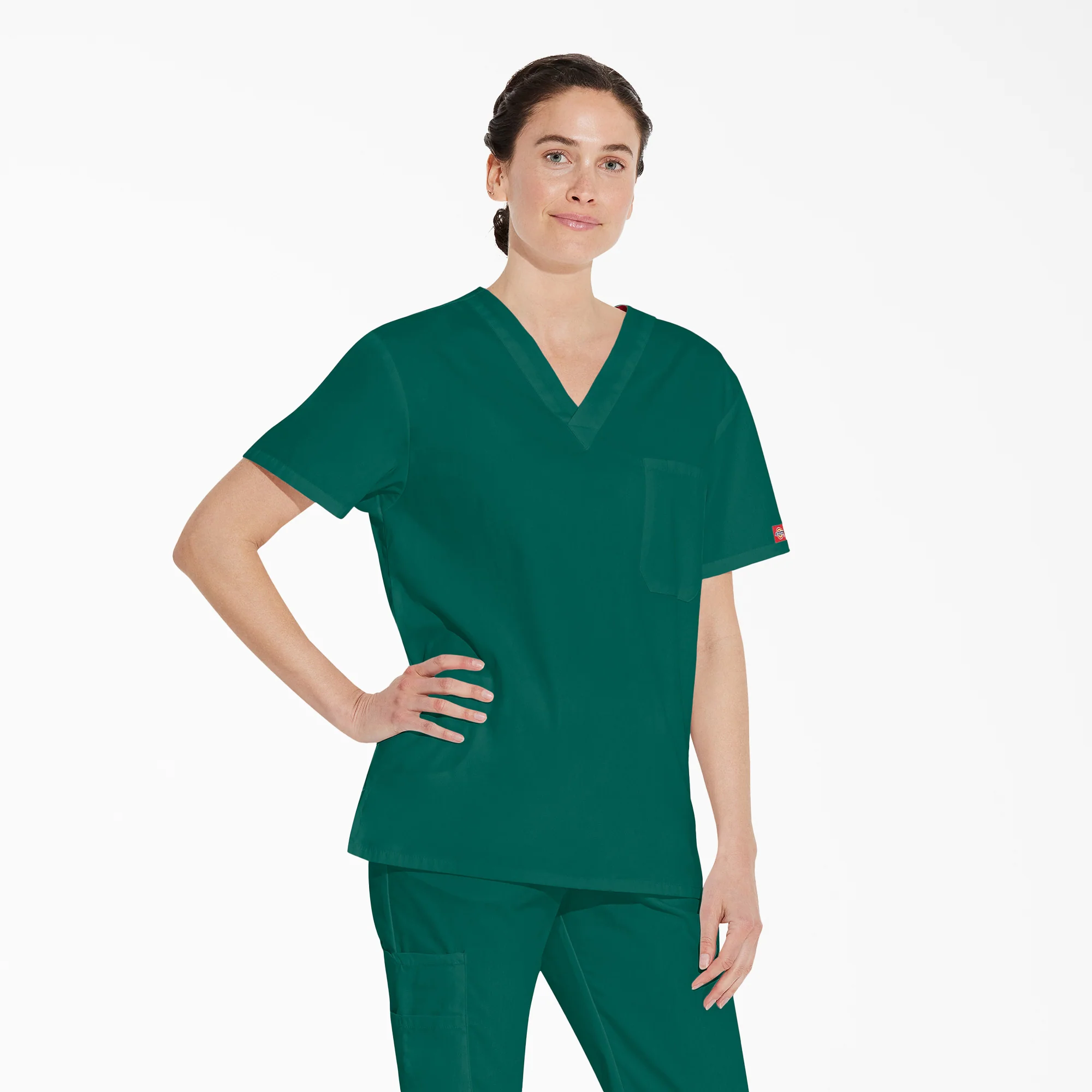 Unisex EDS Signature V-Neck Scrub Top 4 Unisex EDS Signature V-Neck Scrub Top
