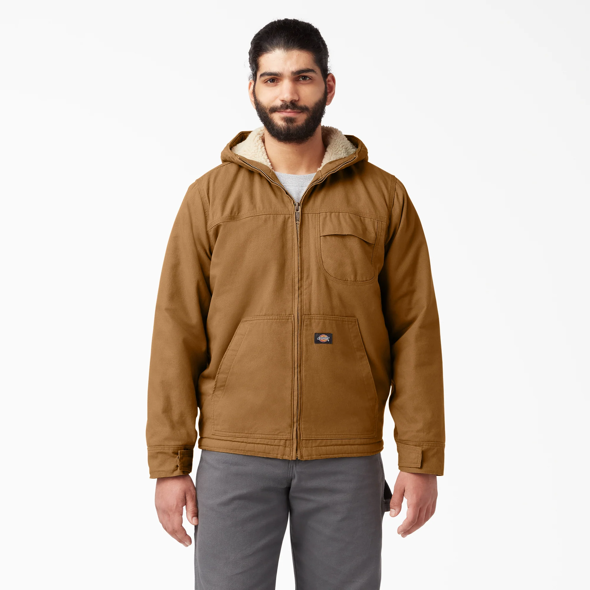 Duck High Pile Fleece Lined Hooded Jacket