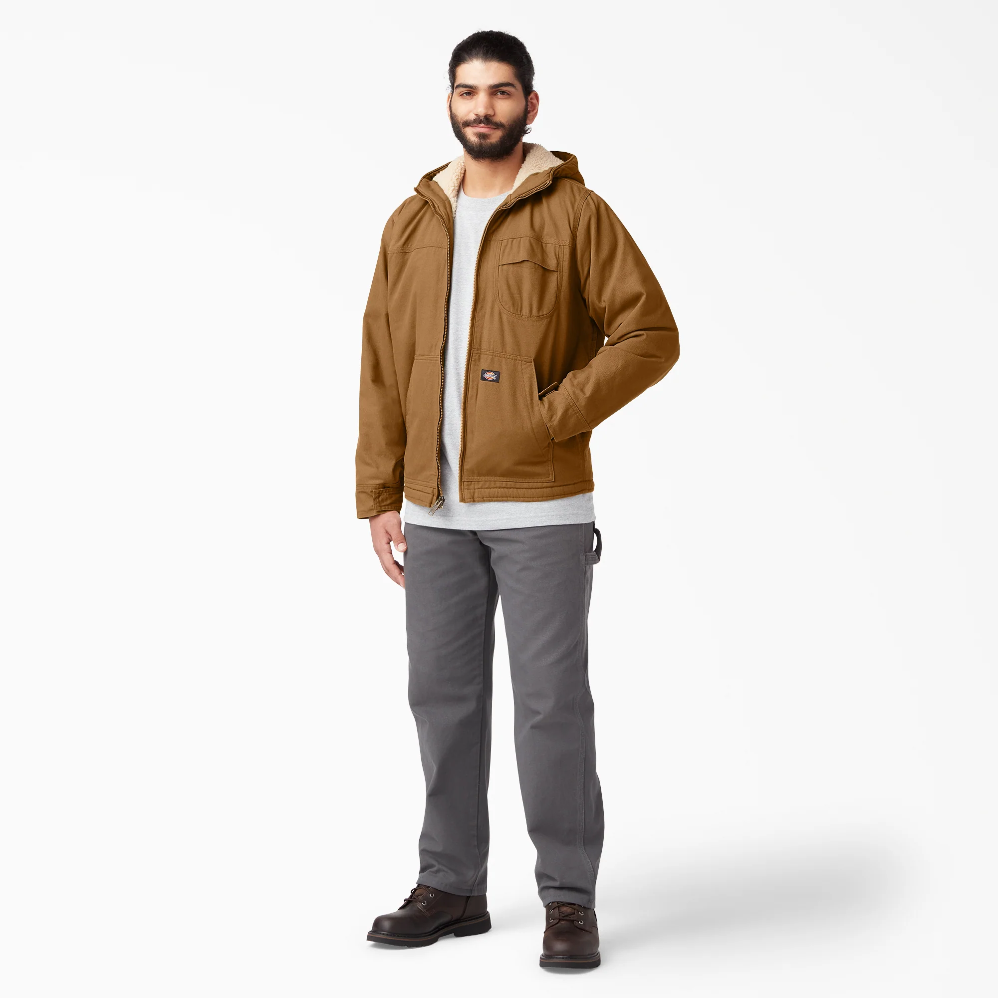 Duck High Pile Fleece Lined Hooded Jacket 4 Duck High Pile Fleece Lined Hooded Jacket