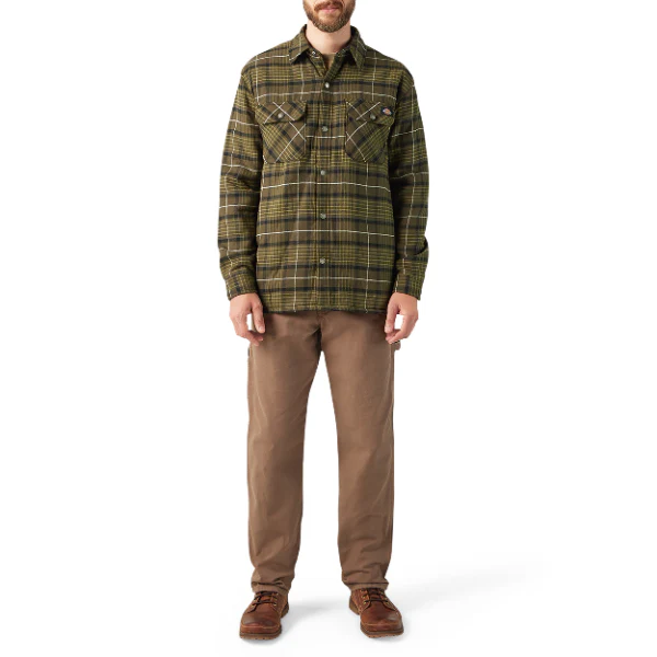 Water Repellent Fleece-Lined Flannel Shirt Jacket 4 Water Repellent Fleece-Lined Flannel Shirt Jacket