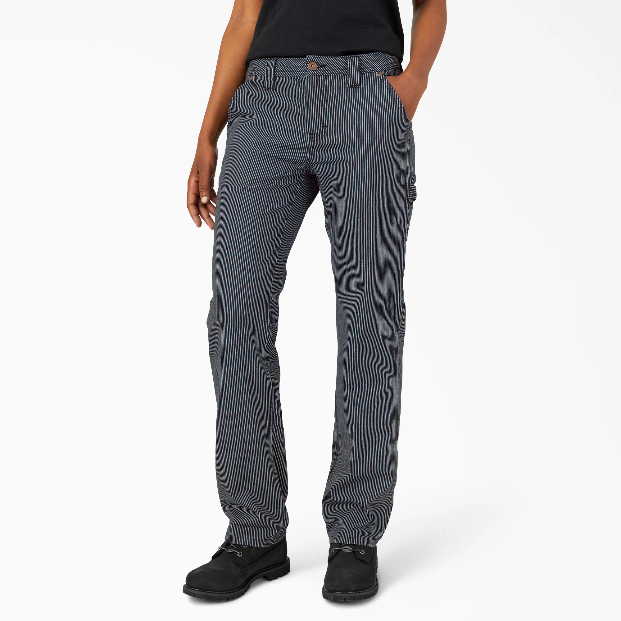 Women's FLEX Relaxed Fit Hickory Stripe Carpenter Pants