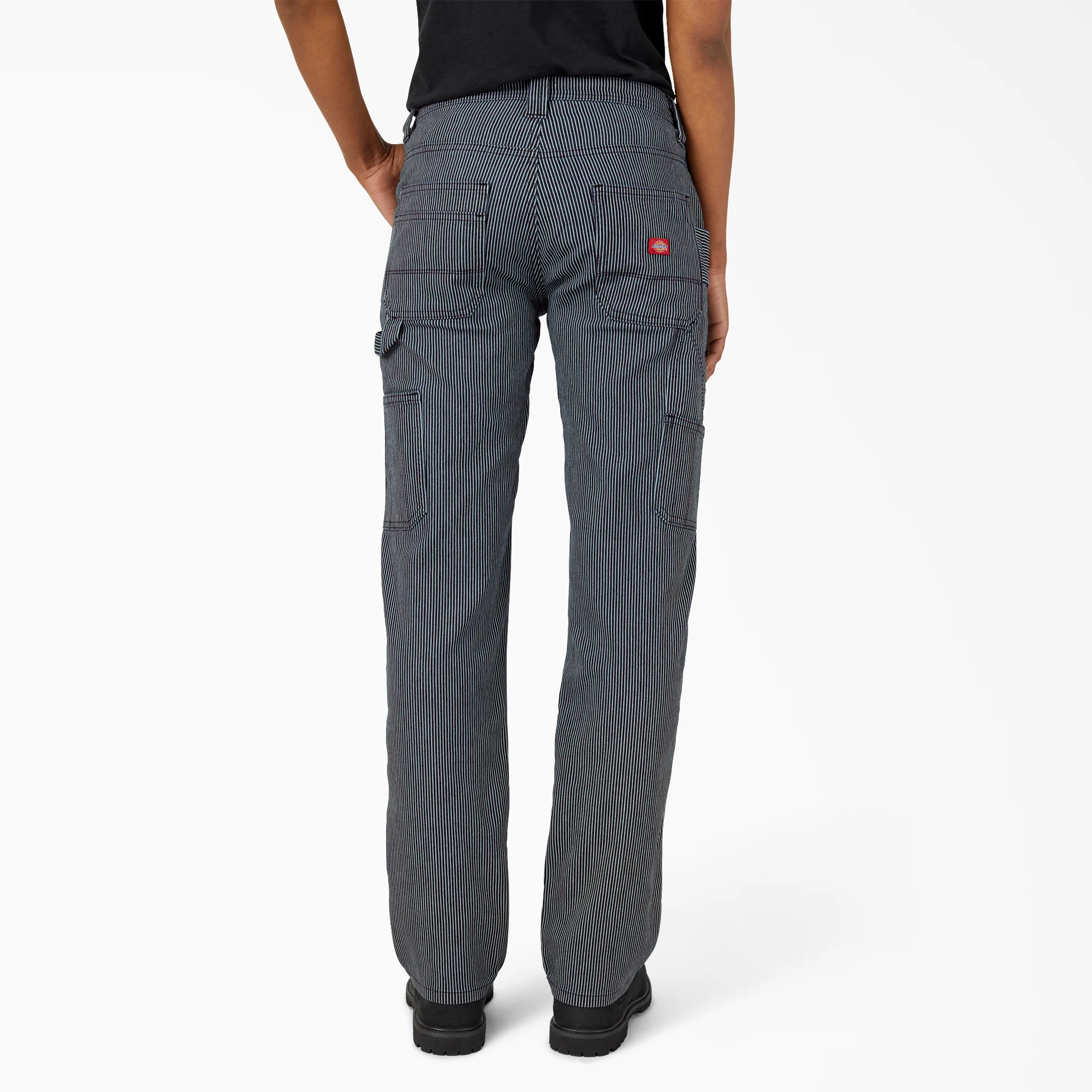 Women's FLEX Relaxed Fit Hickory Stripe Carpenter Pants 2 Women's FLEX Relaxed Fit Hickory Stripe Carpenter Pants
