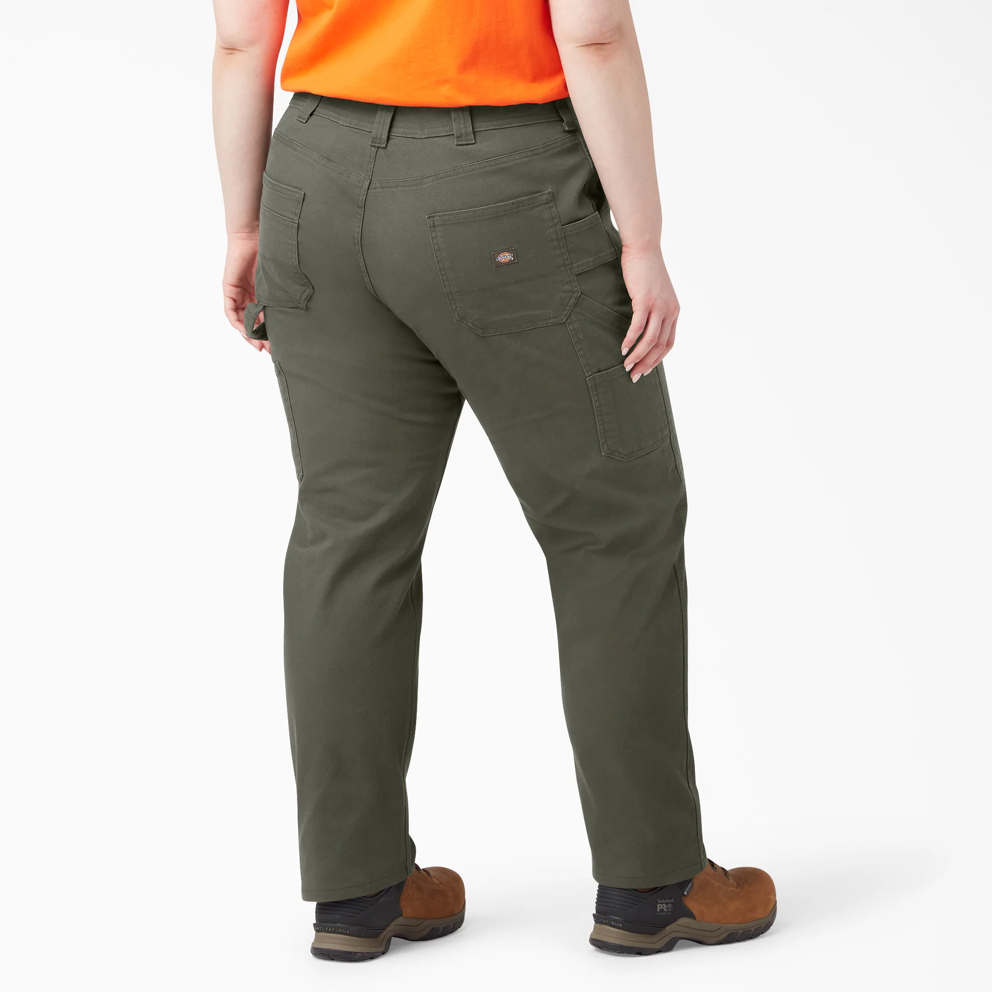 Women's Plus FLEX Relaxed Straight Fit Duck Carpenter Pants 2 Women's Plus FLEX Relaxed Straight Fit Duck Carpenter Pants