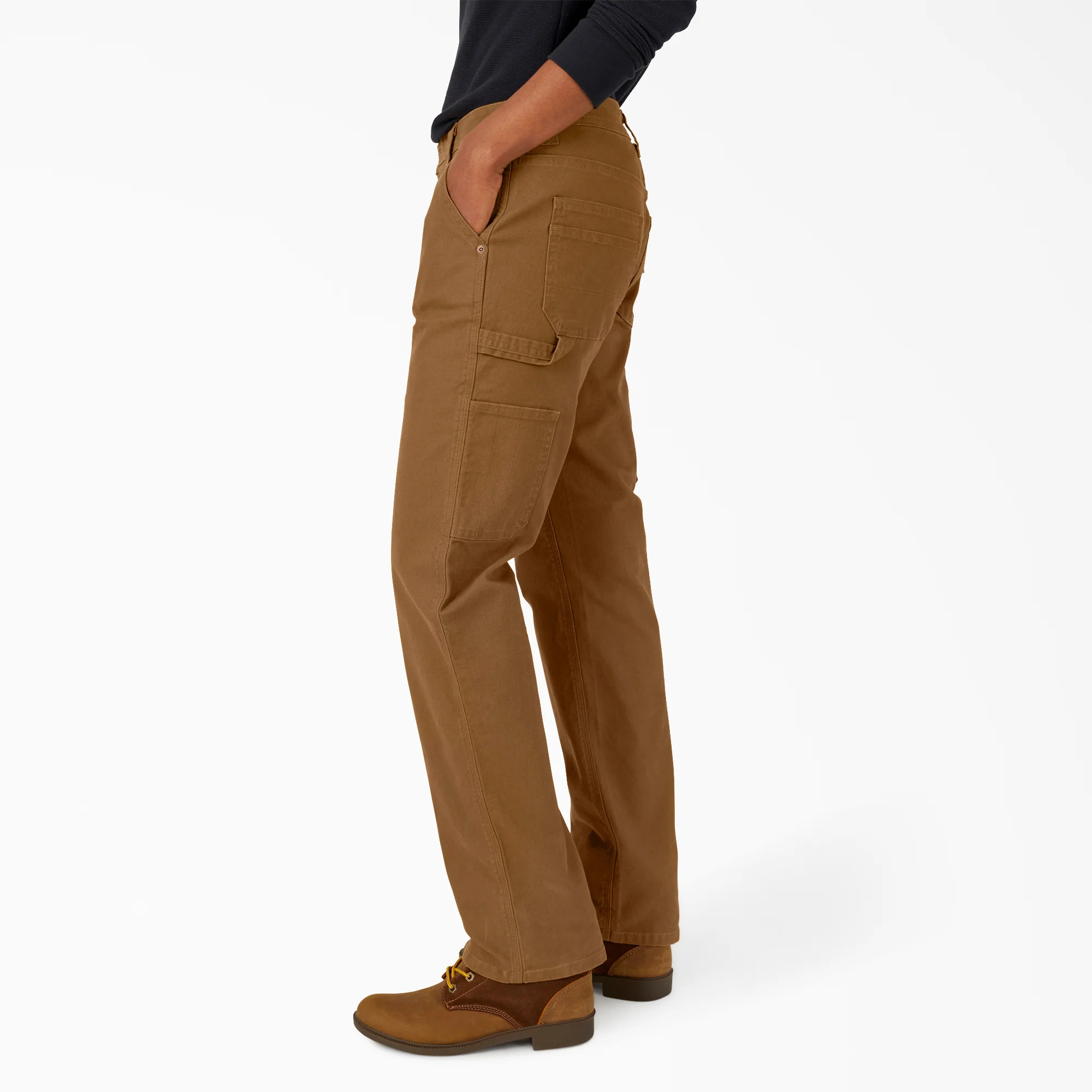 Women's FLEX Relaxed Straight Fit Duck Carpenter Pants 3 Women's FLEX Relaxed Straight Fit Duck Carpenter Pants