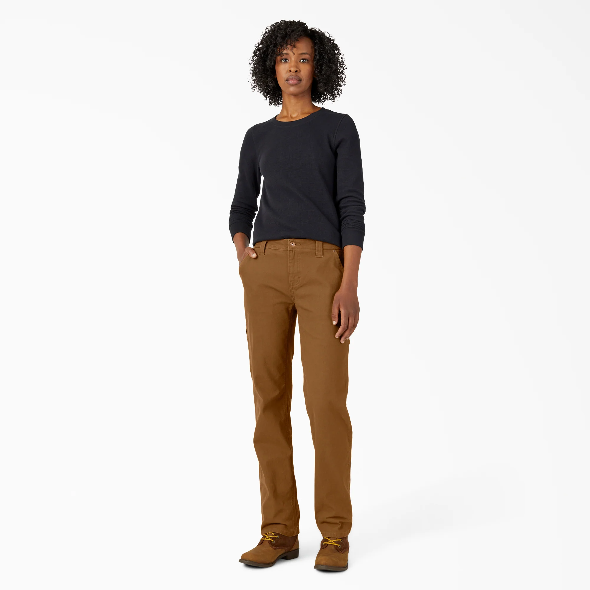 Women's FLEX Relaxed Straight Fit Duck Carpenter Pants 5 Women's FLEX Relaxed Straight Fit Duck Carpenter Pants