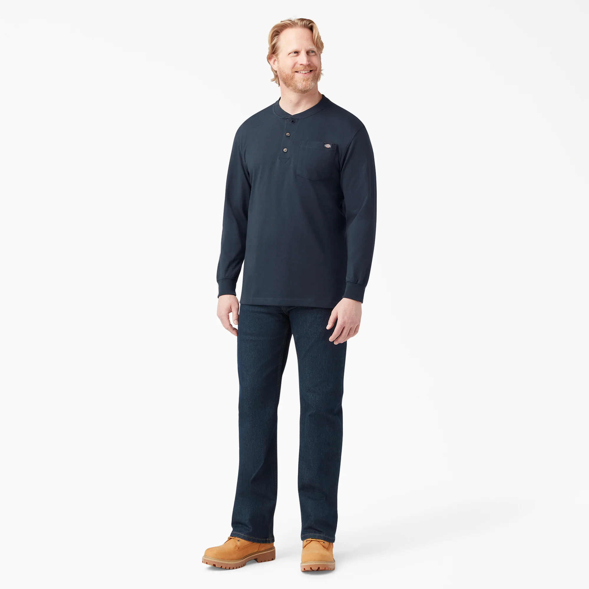 Heavyweight Long Sleeve Henley T-Shirt 4 Heavyweight Long Sleeve Henley T-Shirt