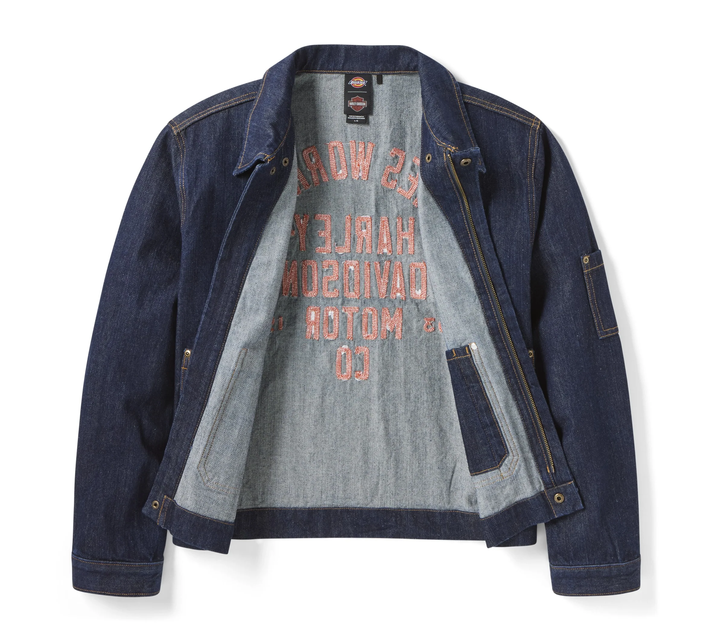 Dickies x Harley-Davidson® Boxy Fit Embroidered Denim Jacket 10 Dickies x Harley-Davidson® Boxy Fit Embroidered Denim Jacket