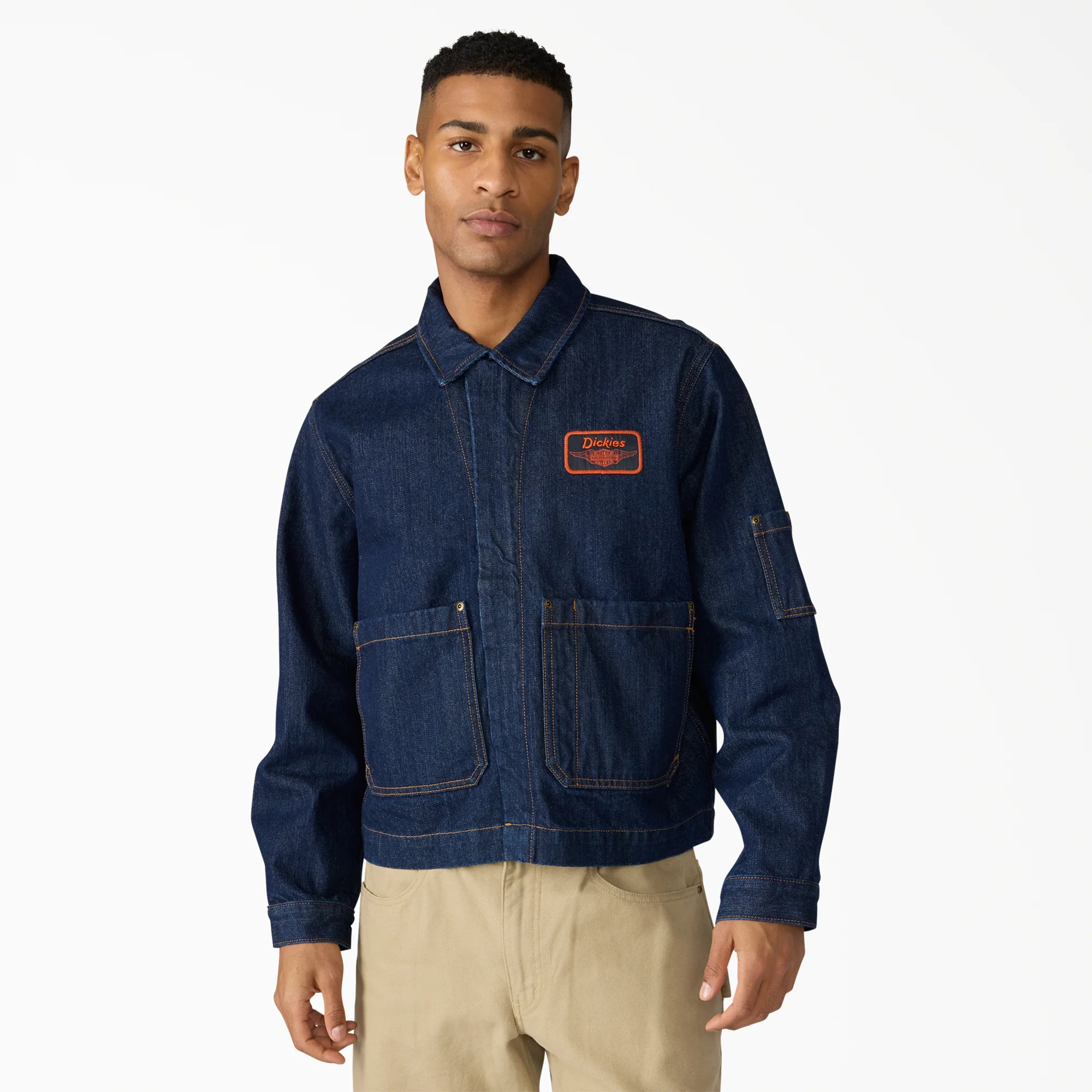 Dickies x Harley-Davidson® Boxy Fit Embroidered Denim Jacket 2 Dickies x Harley-Davidson® Boxy Fit Embroidered Denim Jacket