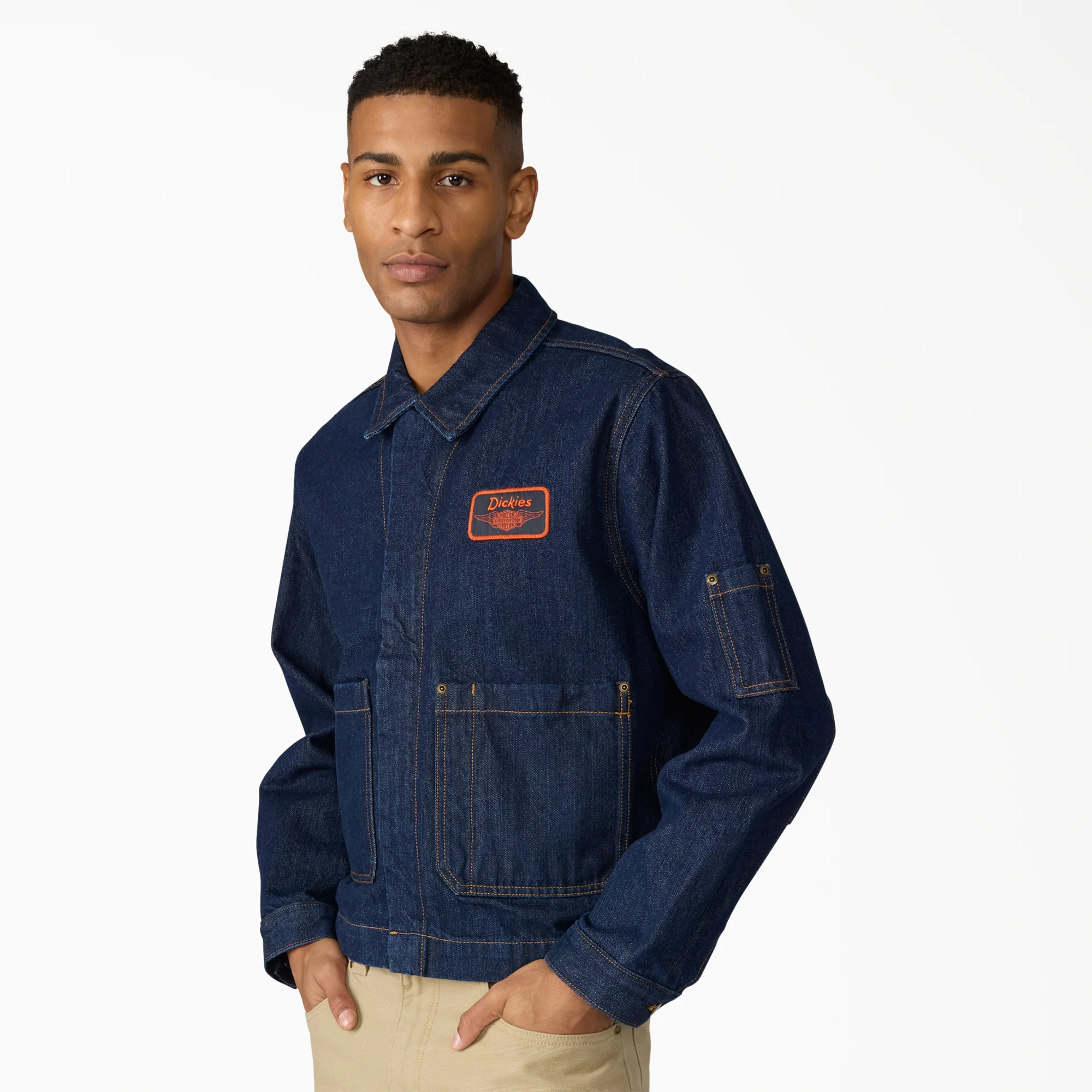 Dickies x Harley-Davidson® Boxy Fit Embroidered Denim Jacket 4 Dickies x Harley-Davidson® Boxy Fit Embroidered Denim Jacket