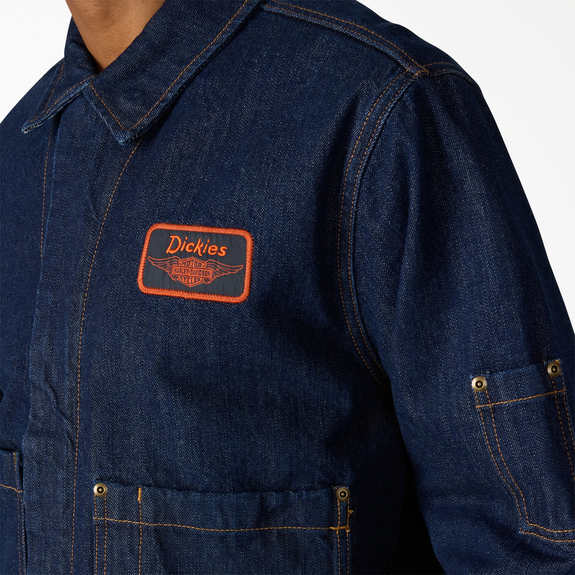 Dickies x Harley-Davidson® Boxy Fit Embroidered Denim Jacket 7 Dickies x Harley-Davidson® Boxy Fit Embroidered Denim Jacket