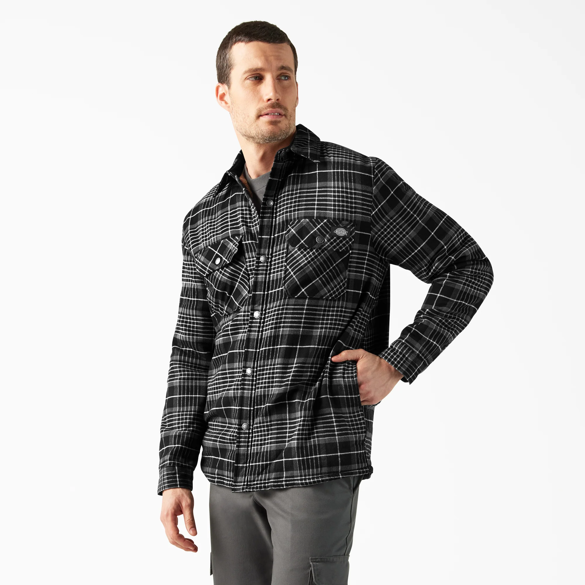 Water Repellent Fleece-Lined Flannel Shirt Jacket 3 Water Repellent Fleece-Lined Flannel Shirt Jacket