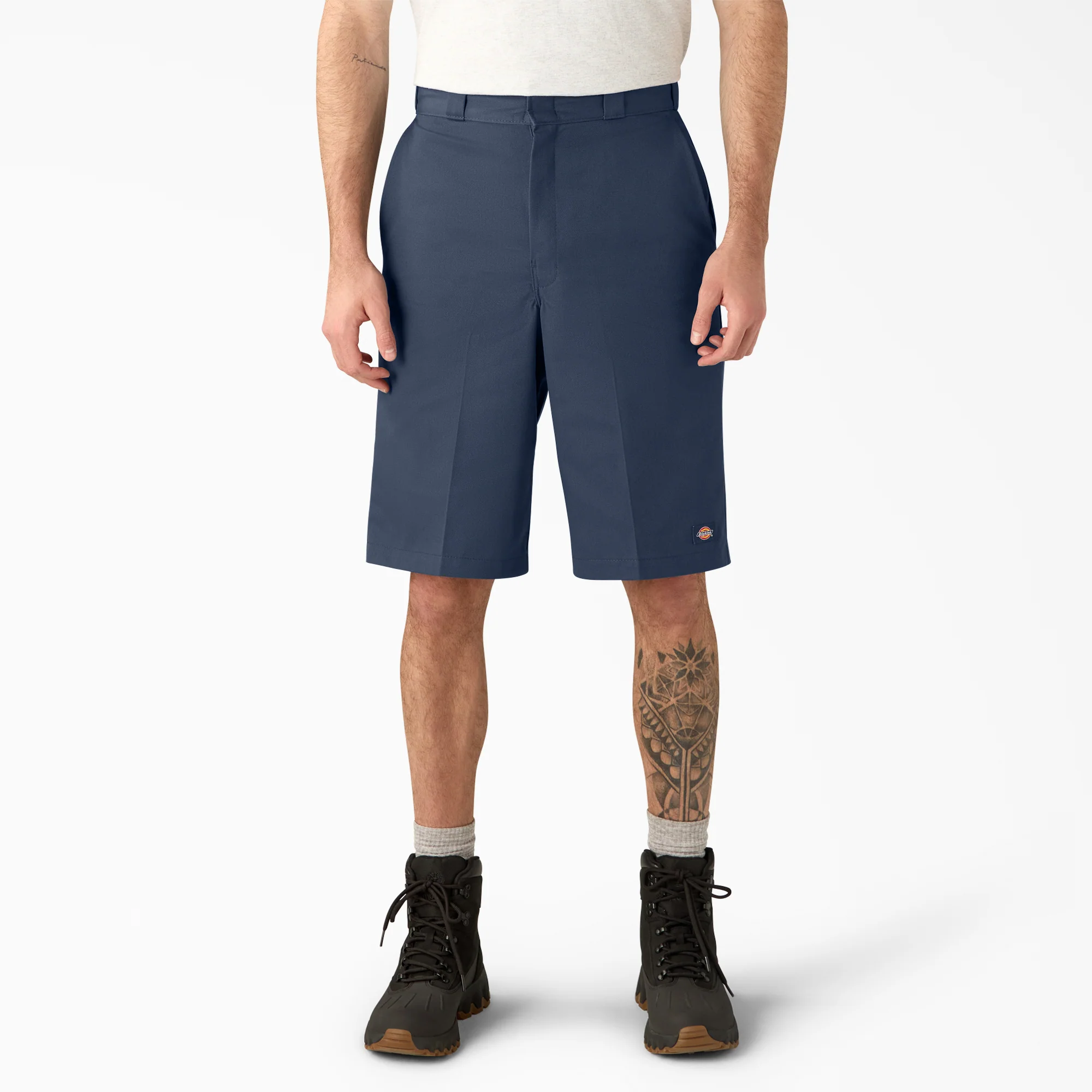 Loose Fit Flat Front Work Shorts, 13"