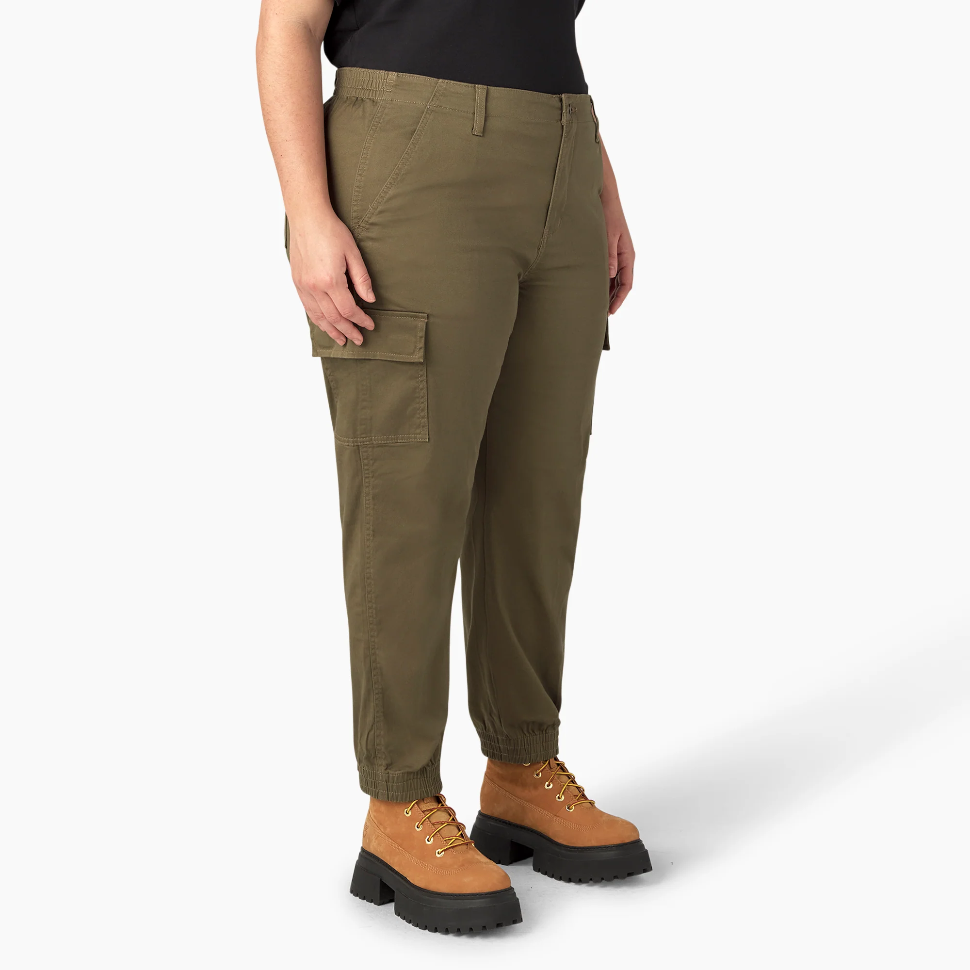 Women's Plus High Rise Fit Cargo Pants 4 Women's Plus High Rise Fit Cargo Pants