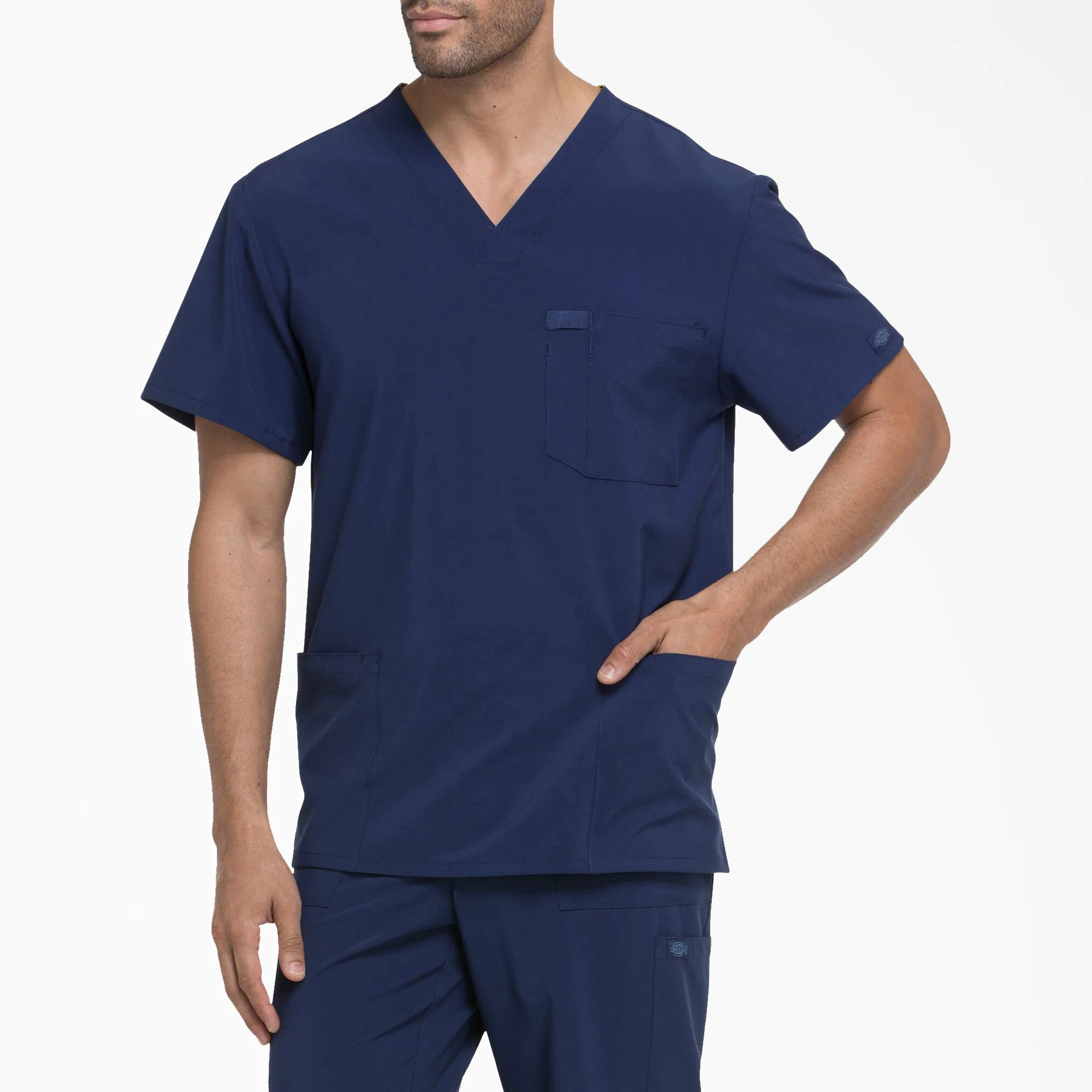 Men's EDS Essentials V-Neck Scrub Top 3 Men's EDS Essentials V-Neck Scrub Top
