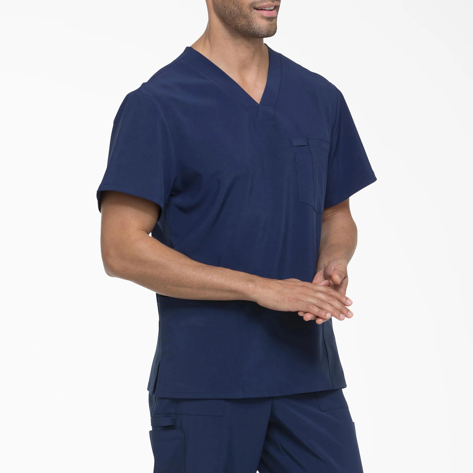 Men's EDS Essentials V-Neck Scrub Top 4 Men's EDS Essentials V-Neck Scrub Top