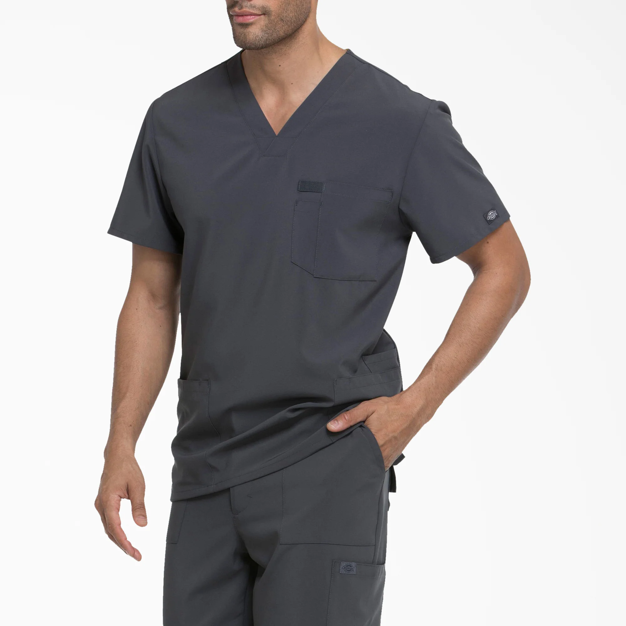Men's EDS Essentials V-Neck Scrub Top 3 Men's EDS Essentials V-Neck Scrub Top