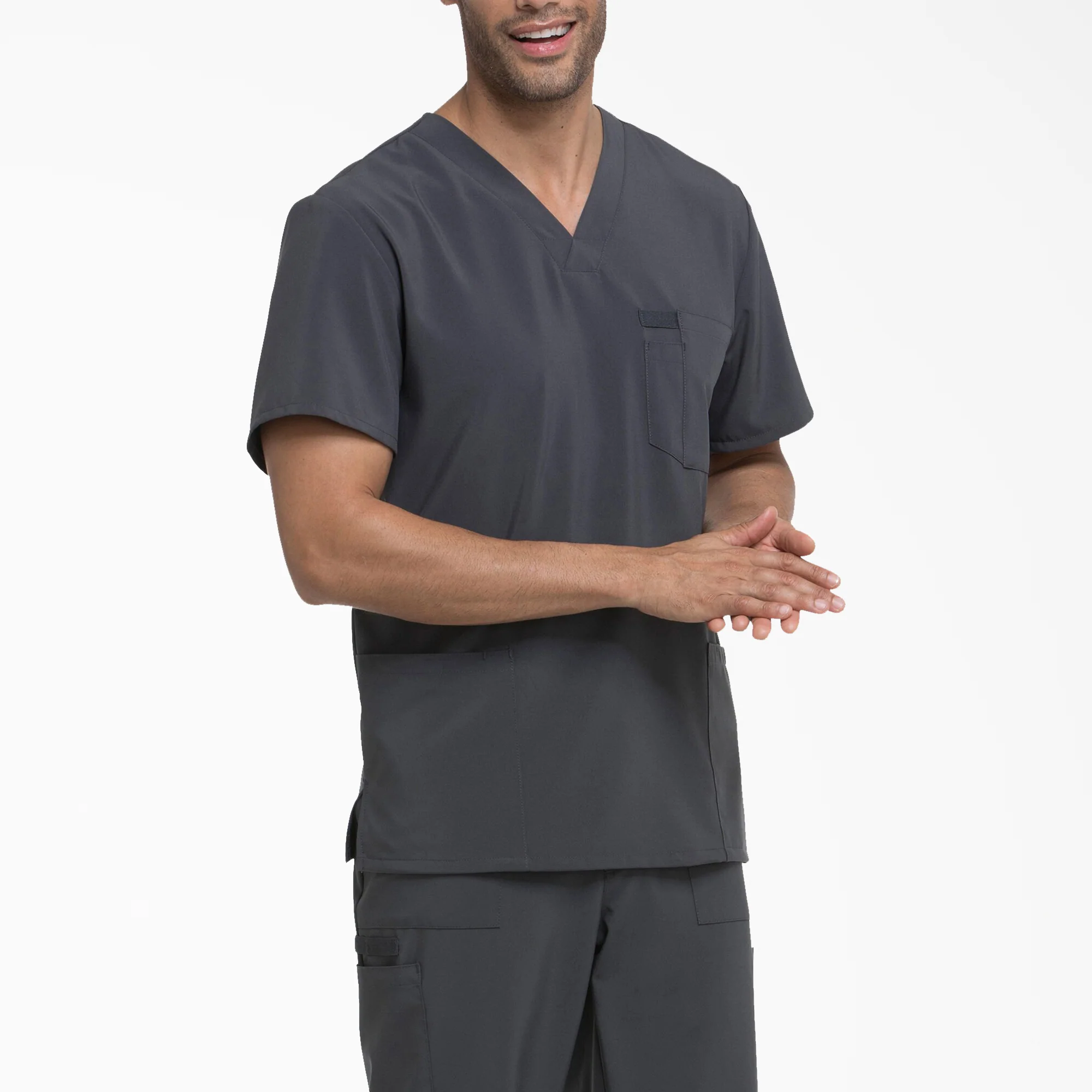 Men's EDS Essentials V-Neck Scrub Top 4 Men's EDS Essentials V-Neck Scrub Top