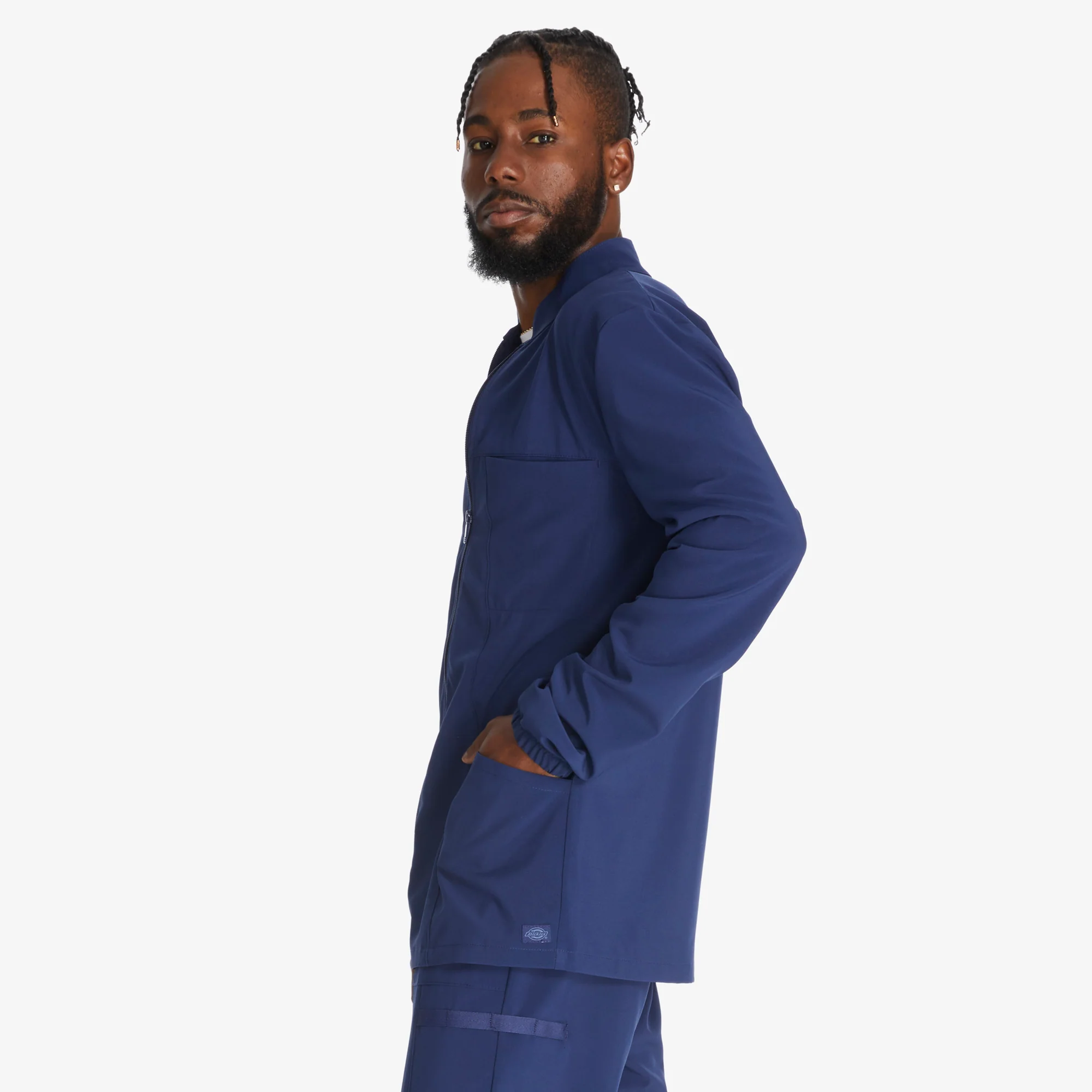 Men's EDS Essentials Zip Front Scrub Jacket 3 Men's EDS Essentials Zip Front Scrub Jacket