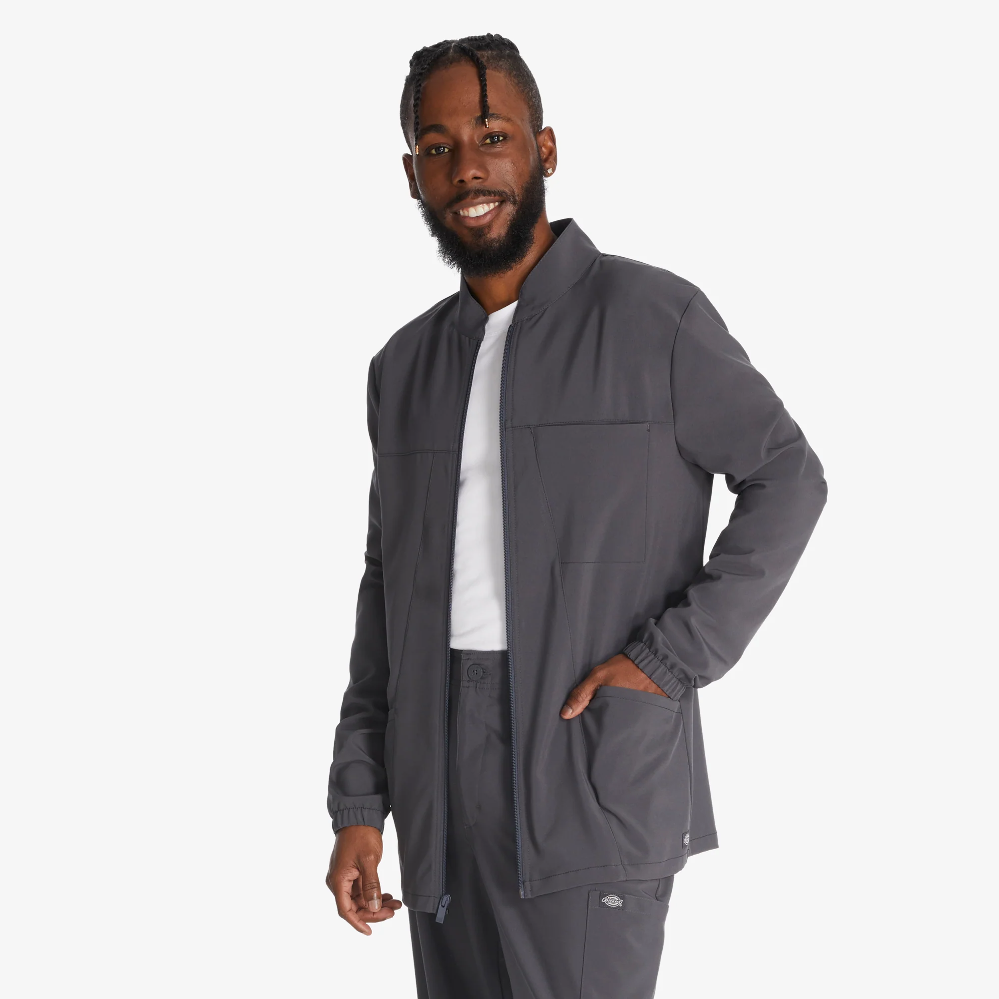 Men's EDS Essentials Zip Front Scrub Jacket 3 Men's EDS Essentials Zip Front Scrub Jacket