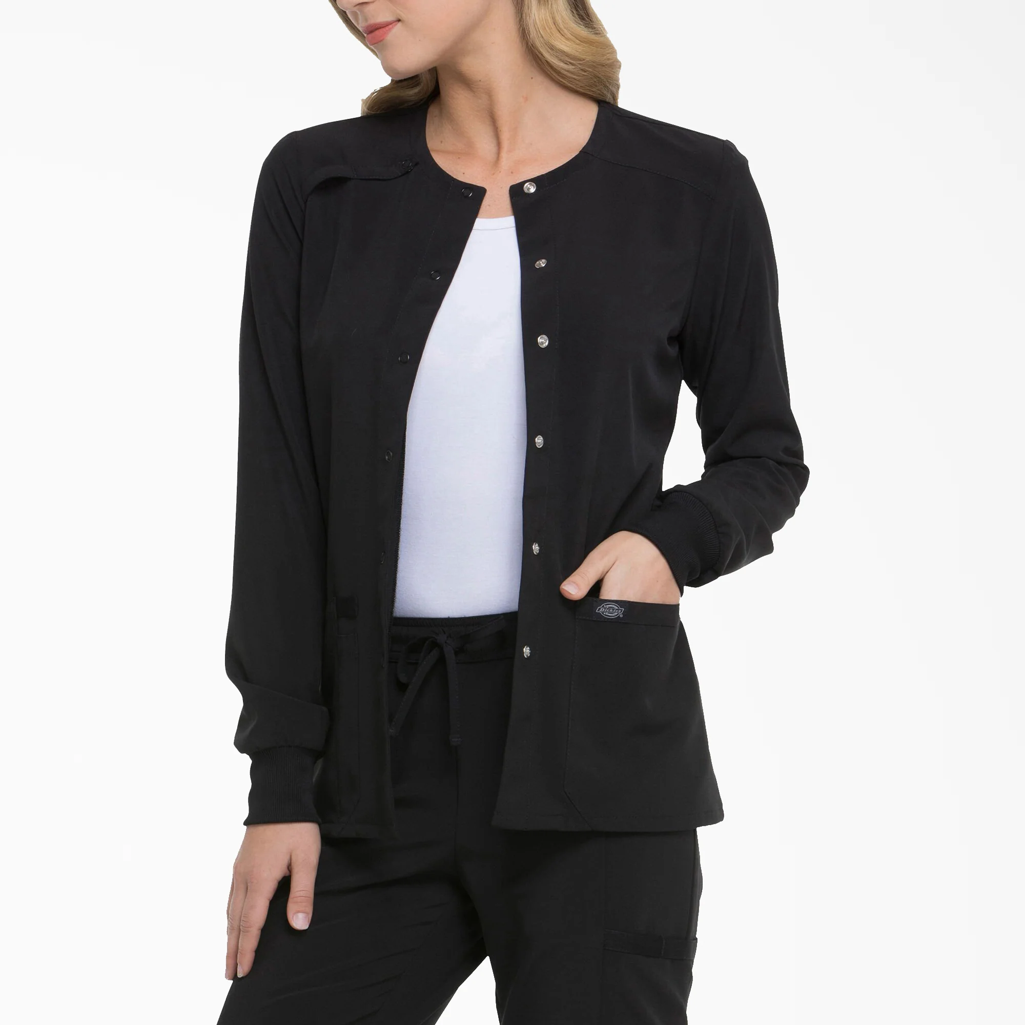 Women's EDS Essentials Snap Front Scrub Jacket 3 Women's EDS Essentials Snap Front Scrub Jacket