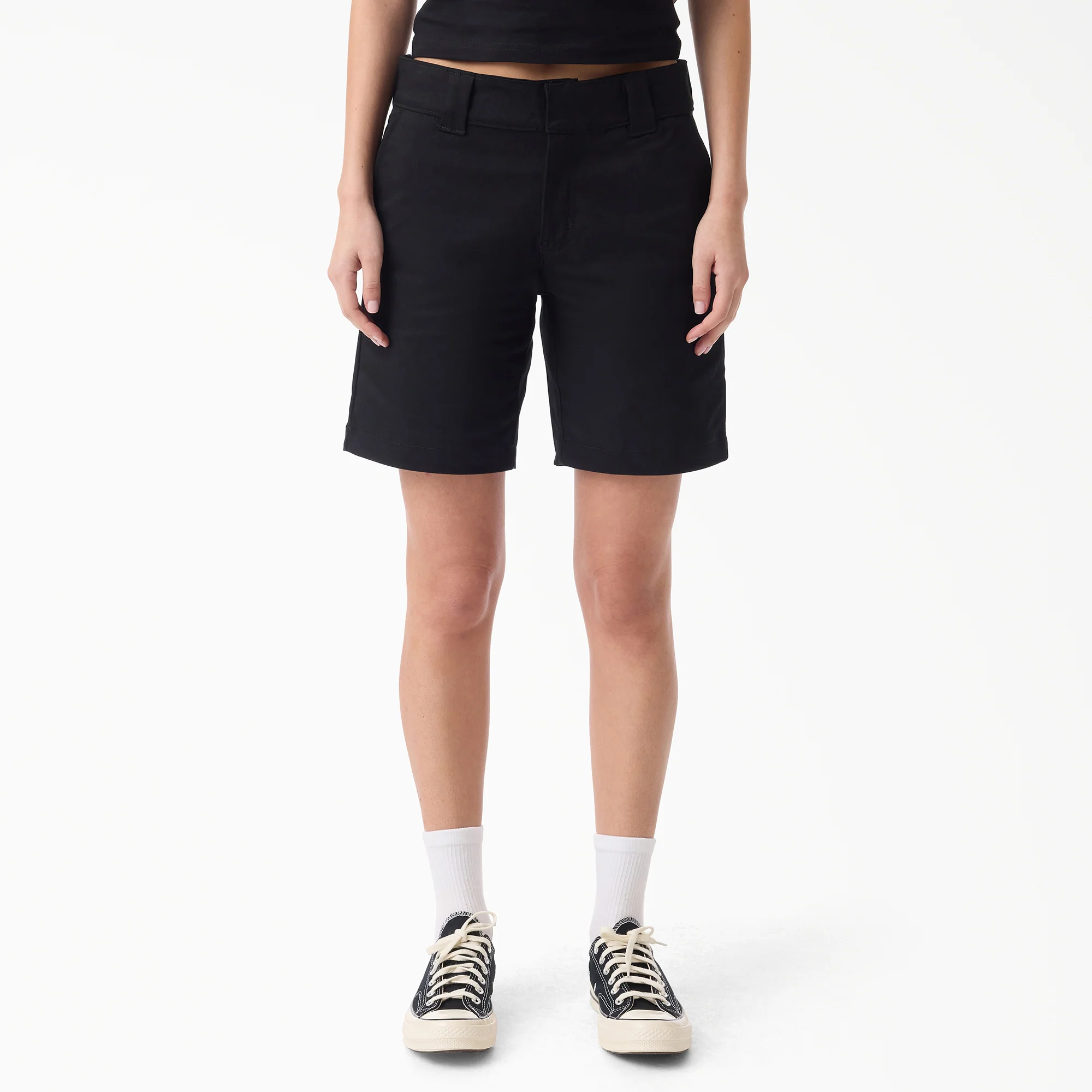 Women's Super Flex Flat Front Shorts, 9"