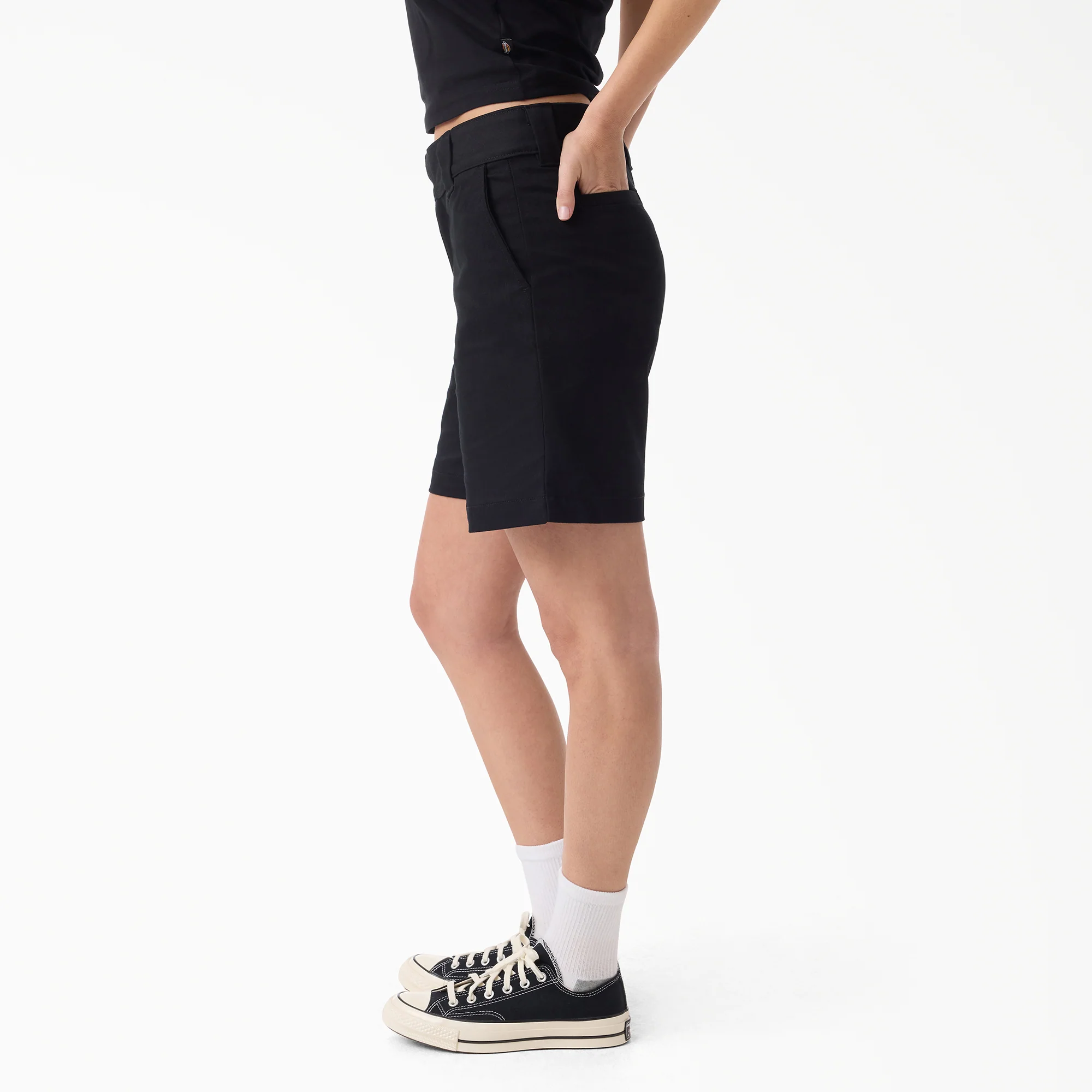 Women's Super Flex Flat Front Shorts, 9" 3 Women's Super Flex Flat Front Shorts, 9"