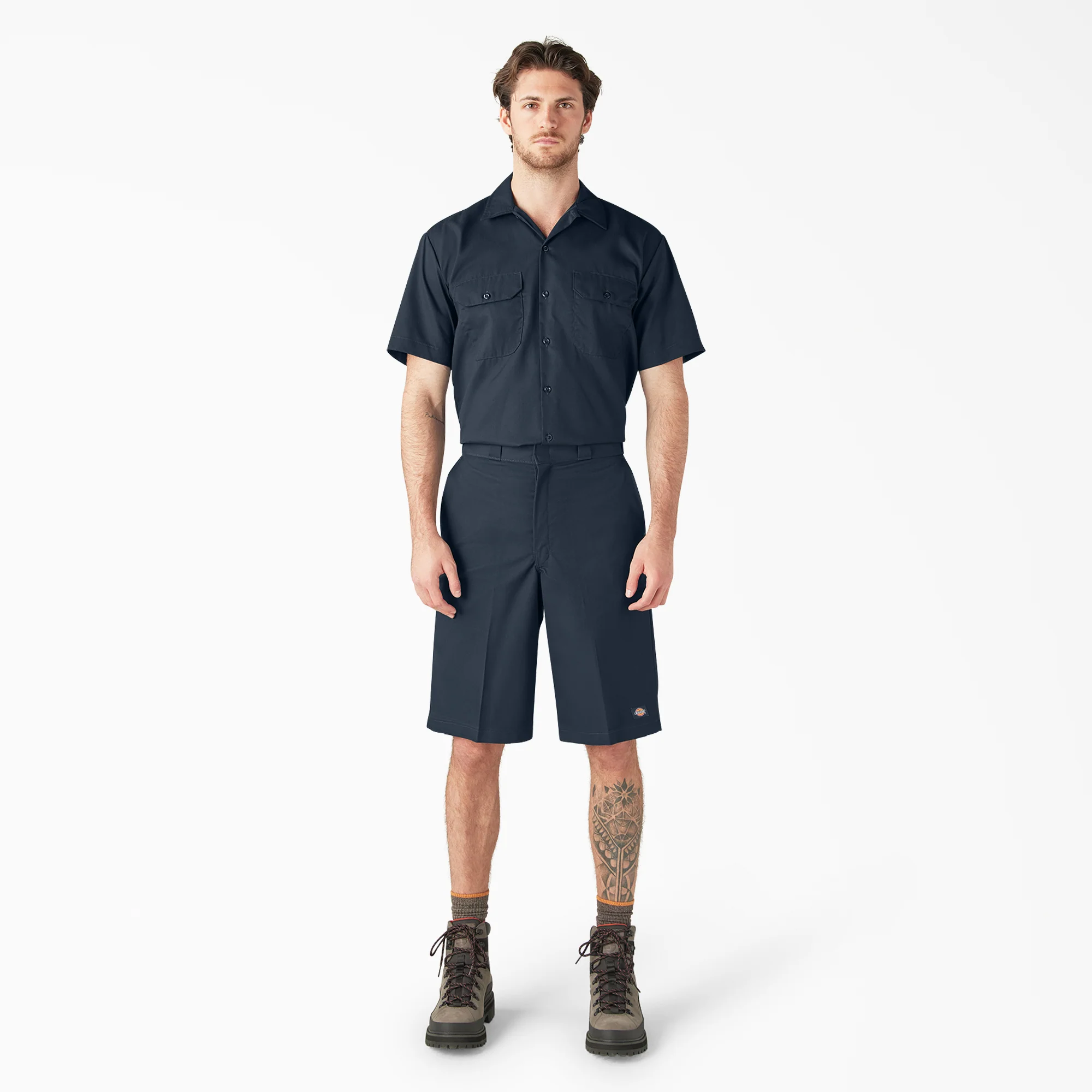 Loose Fit Flat Front Work Shorts, 13" 4 Loose Fit Flat Front Work Shorts, 13"