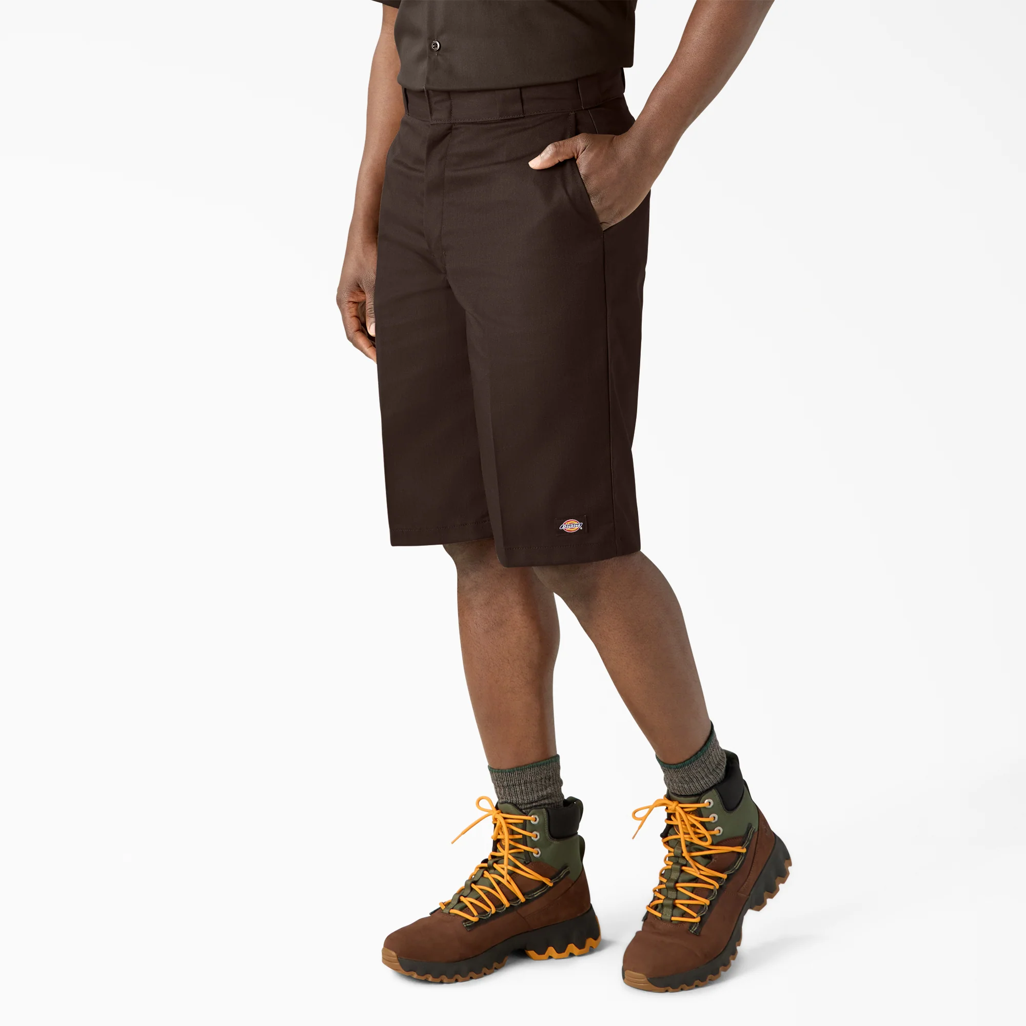 Loose Fit Flat Front Work Shorts, 13" 3 Loose Fit Flat Front Work Shorts, 13"