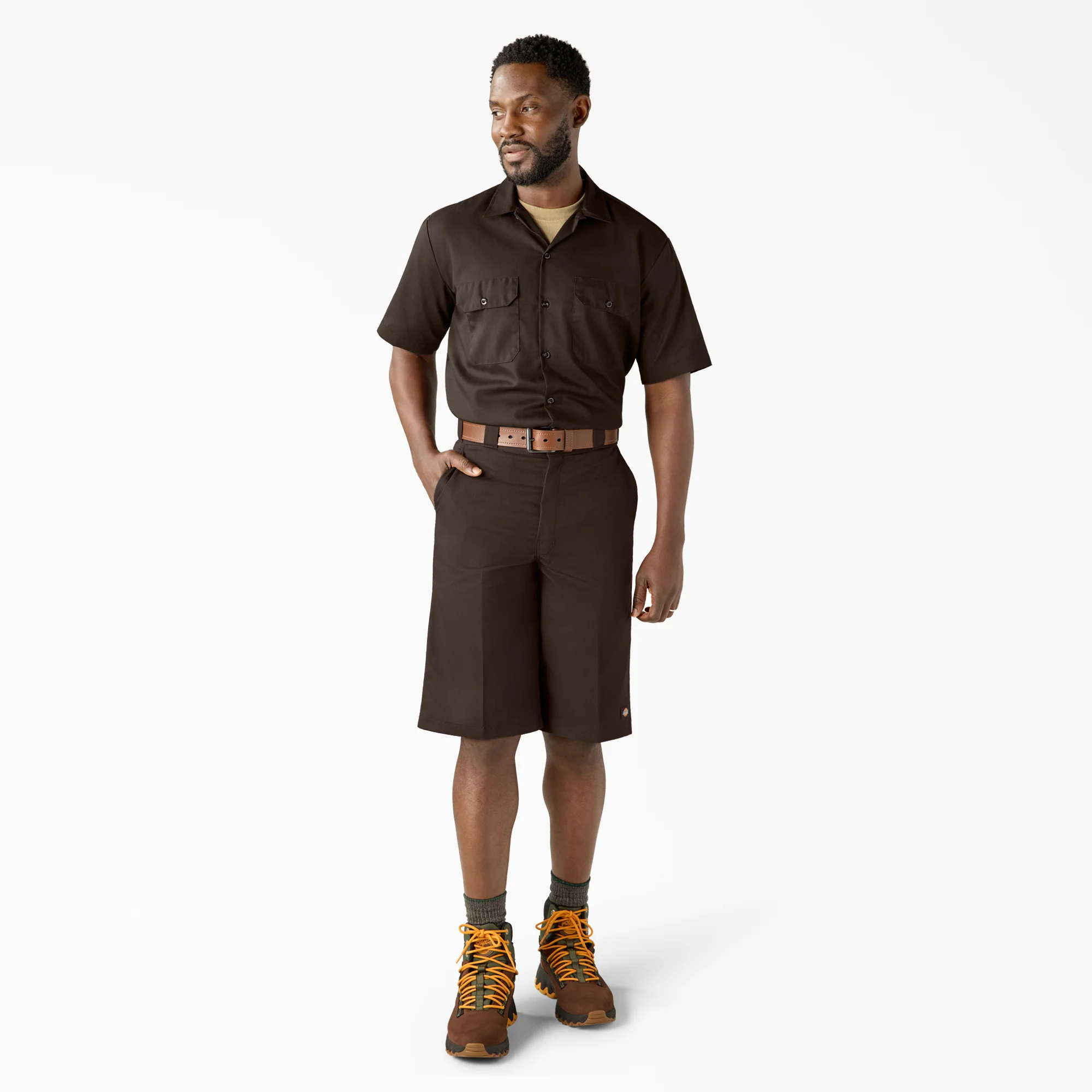 Loose Fit Flat Front Work Shorts, 13" 5 Loose Fit Flat Front Work Shorts, 13"
