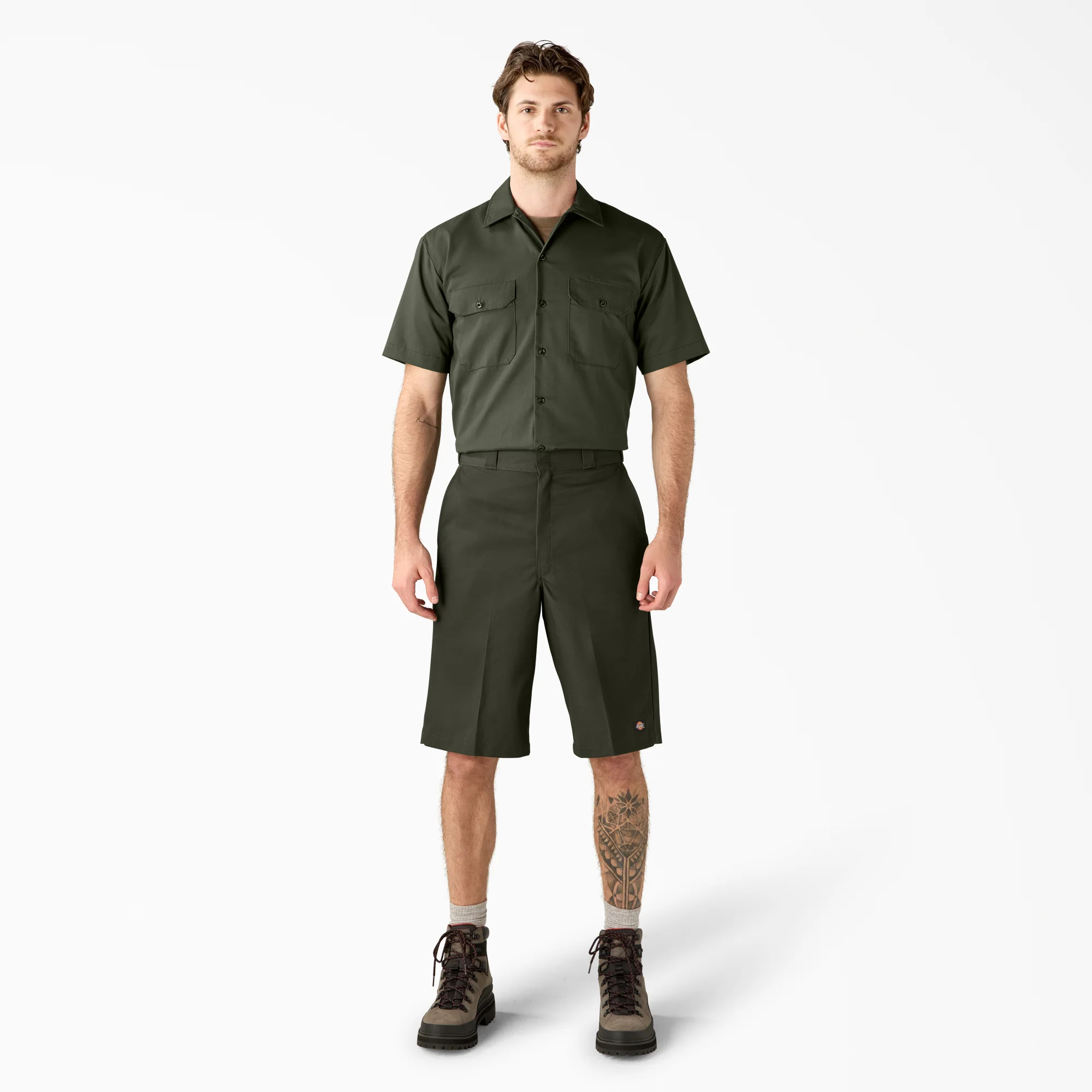 Loose Fit Flat Front Work Shorts, 13" 5 Loose Fit Flat Front Work Shorts, 13"
