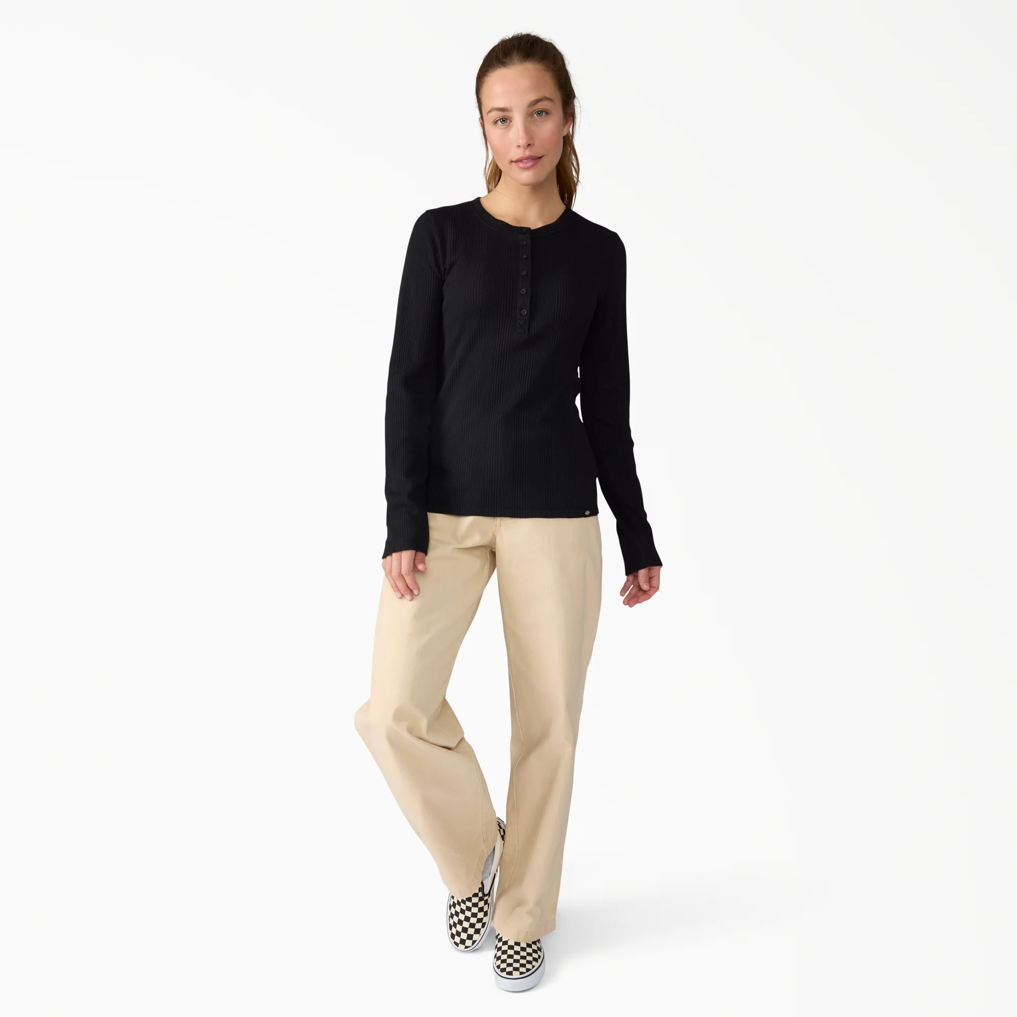 Women’s Crewneck Henley Shirt 4 Women’s Crewneck Henley Shirt