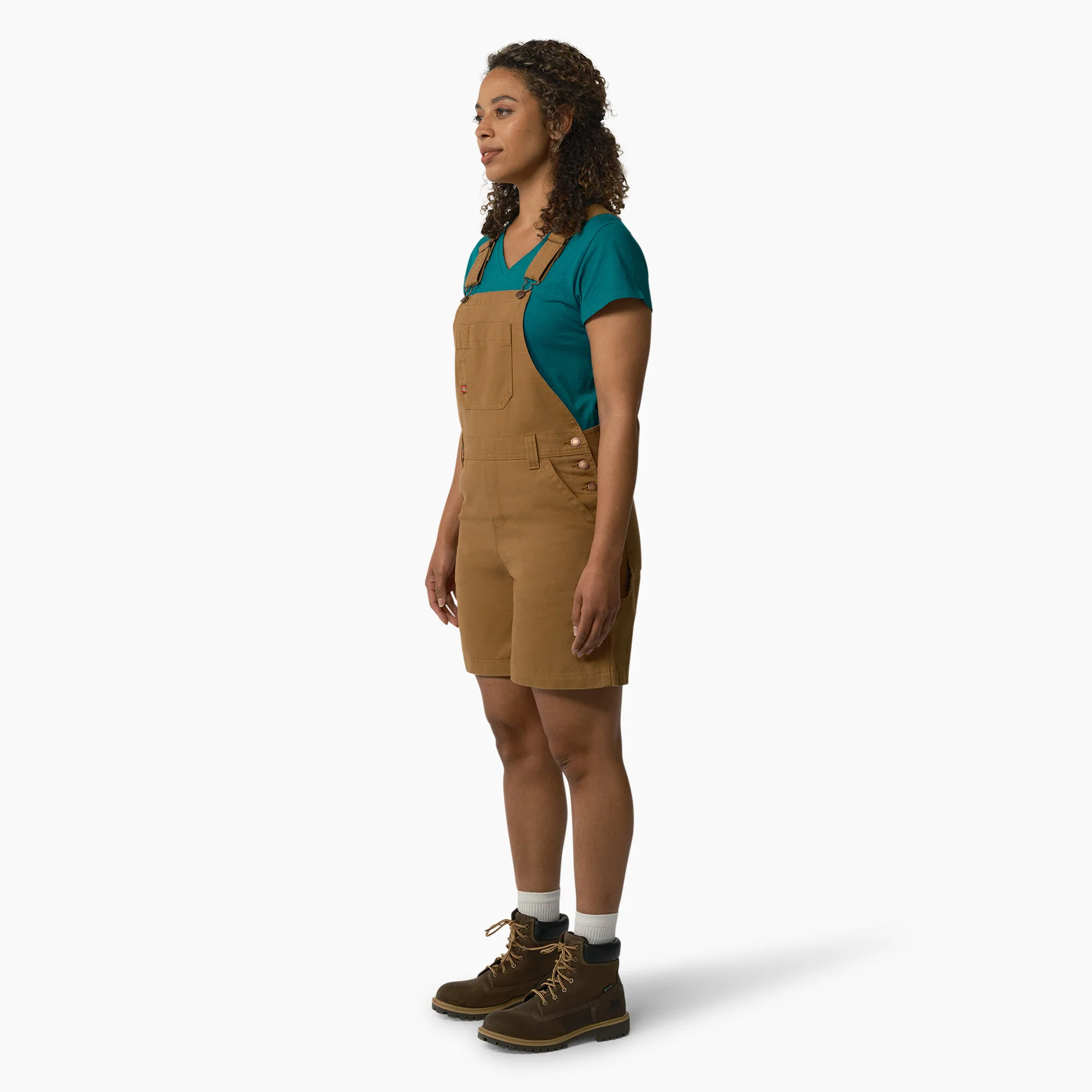 Women's Relaxed Fit Bib Shortalls, 7" 3 Women's Relaxed Fit Bib Shortalls, 7"
