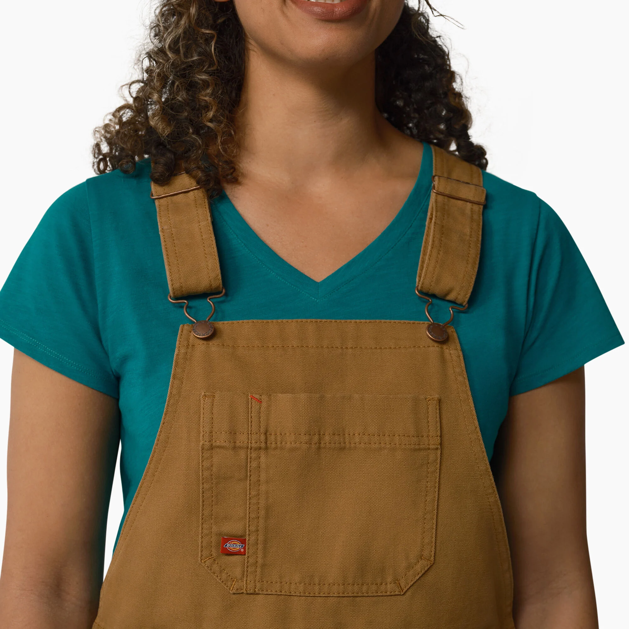 Women's Relaxed Fit Bib Shortalls, 7" 4 Women's Relaxed Fit Bib Shortalls, 7"