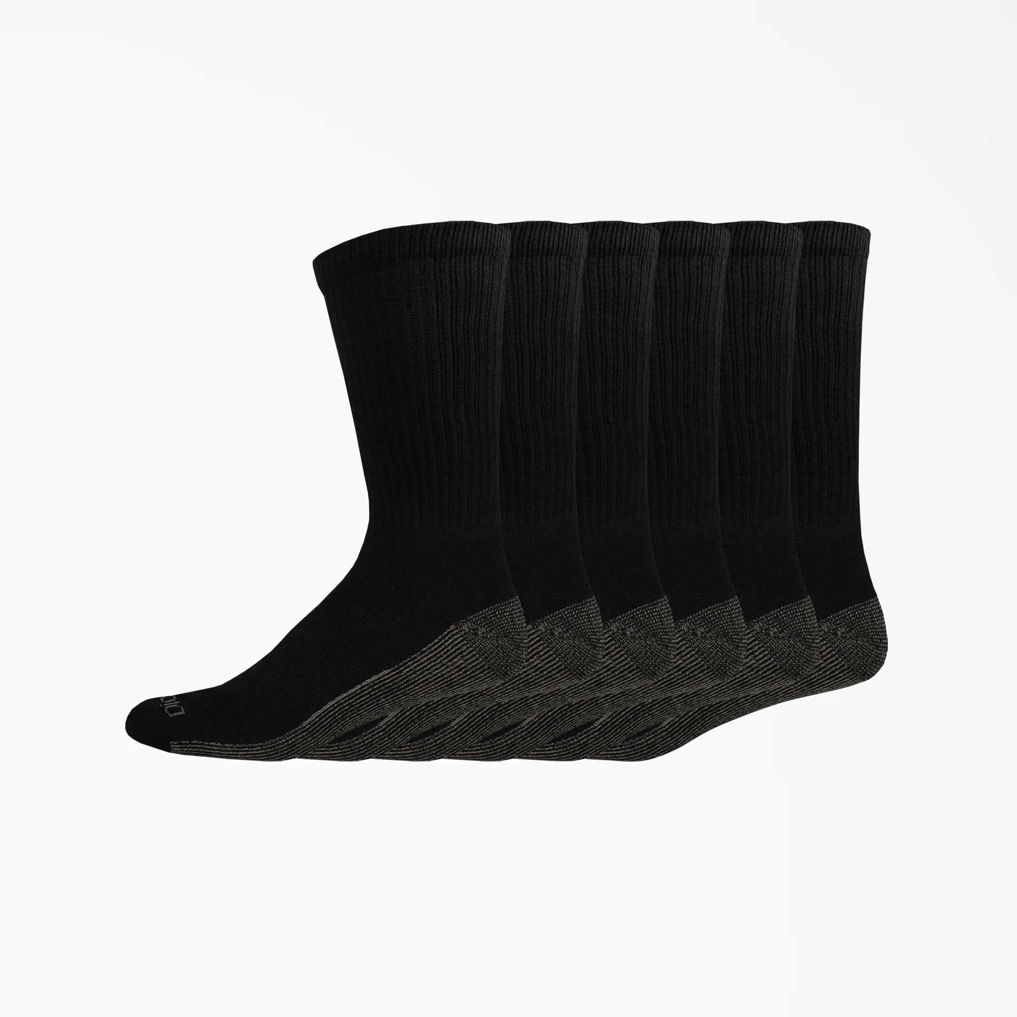 Moisture Control Crew Work Socks, Size 6-12, 6-Pack