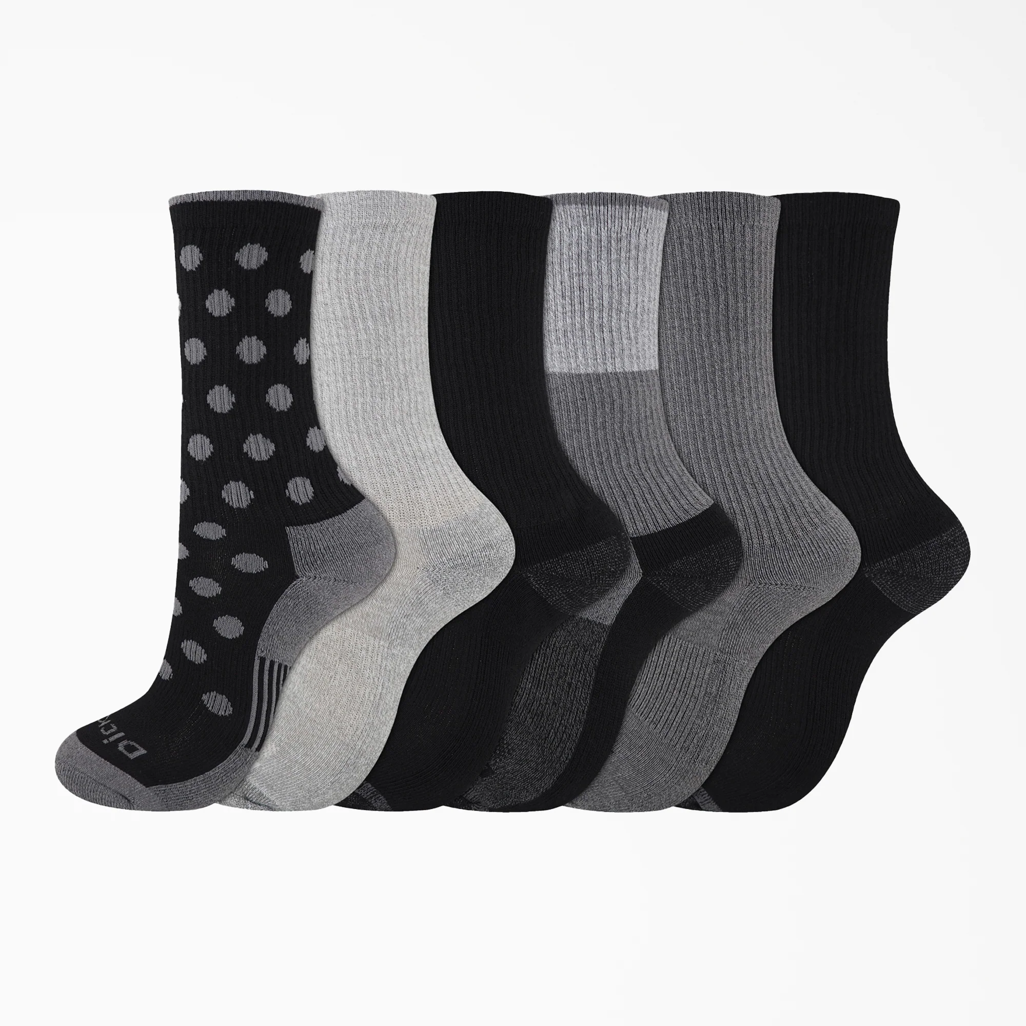 Women's Pattern Crew Socks, Size 6-9, 6-Pack