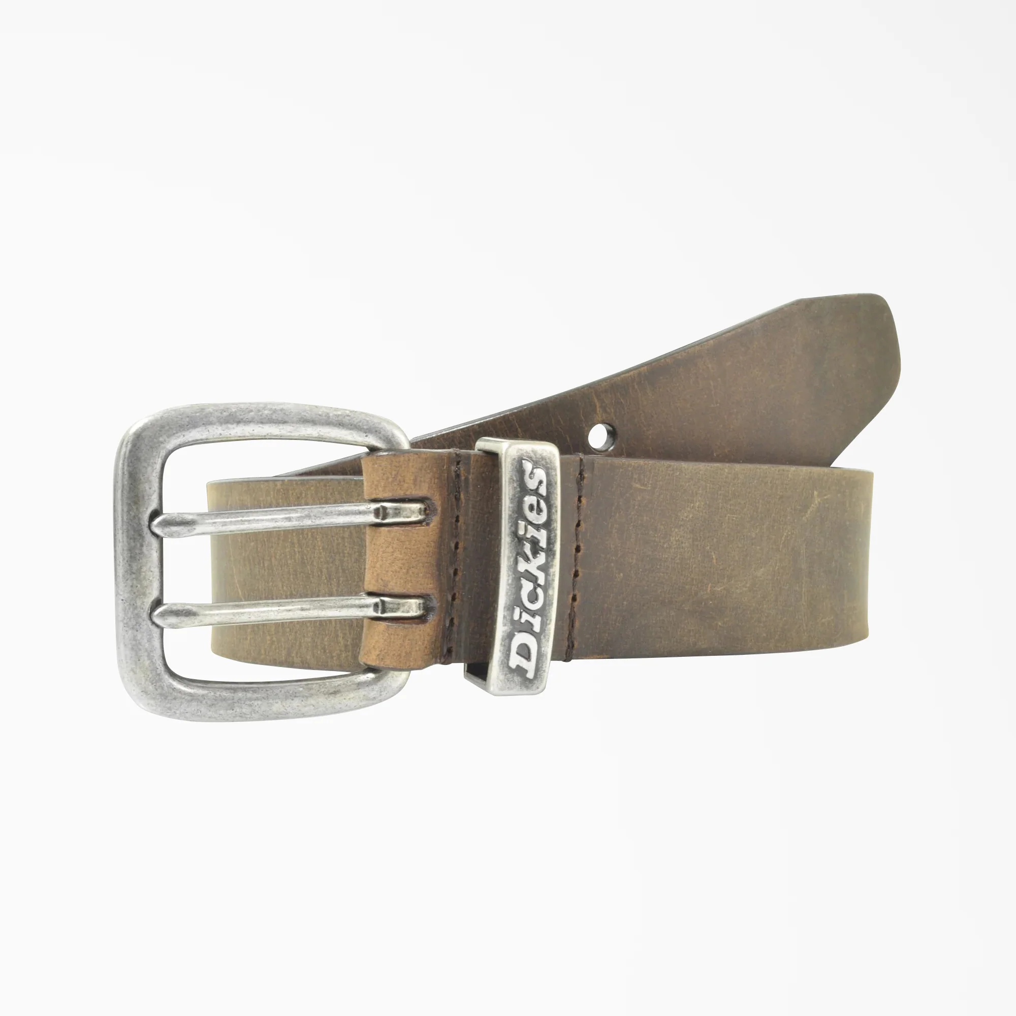 Leather Double Prong Buckle Belt