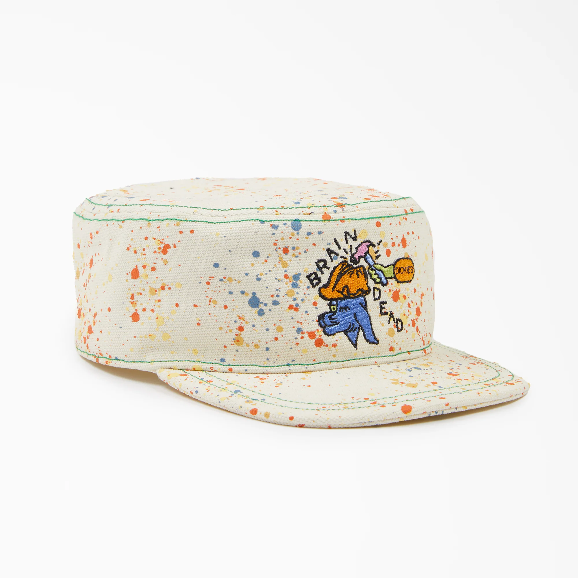 Brain Dead Paint Splatter Canvas Painter's Cap
