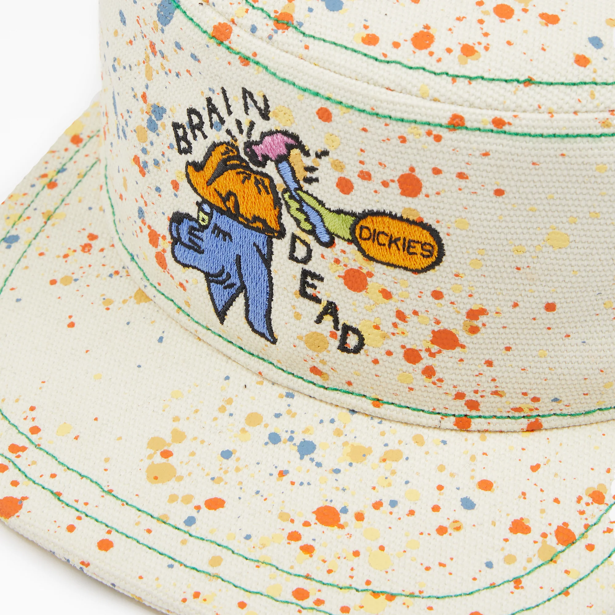 Brain Dead Paint Splatter Canvas Painter's Cap 3 Brain Dead Paint Splatter Canvas Painter's Cap