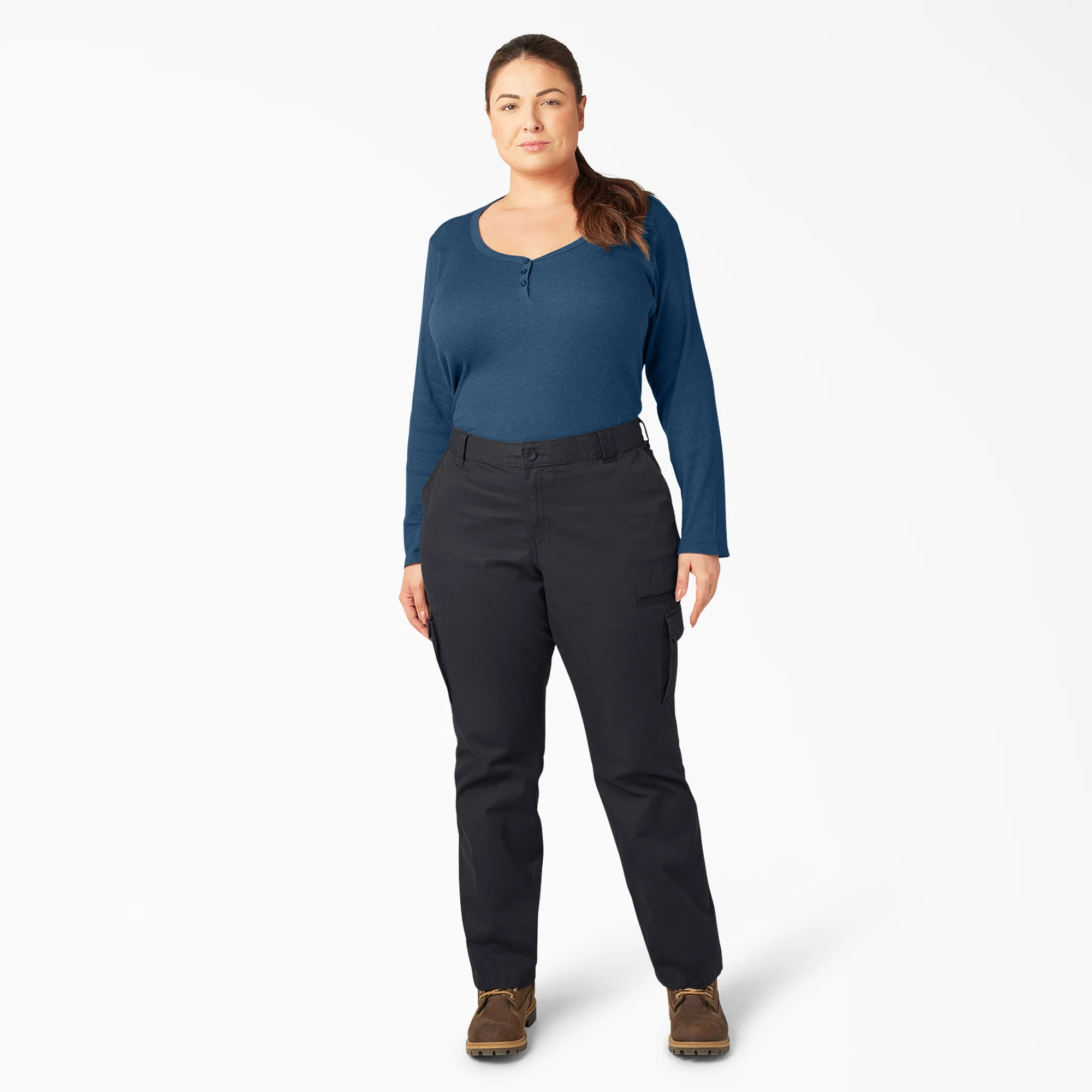 Women's Plus Relaxed Fit Cargo Pants 3 Women's Plus Relaxed Fit Cargo Pants
